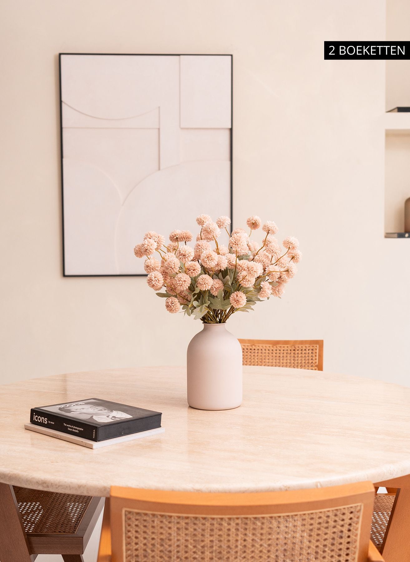 Seiden Kiku Blumen - Creme