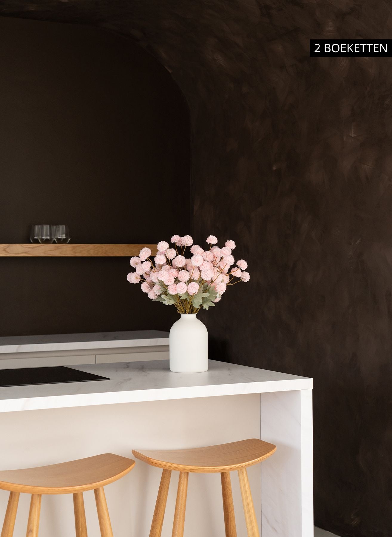 Seiden Kiku Blumen - Rosa