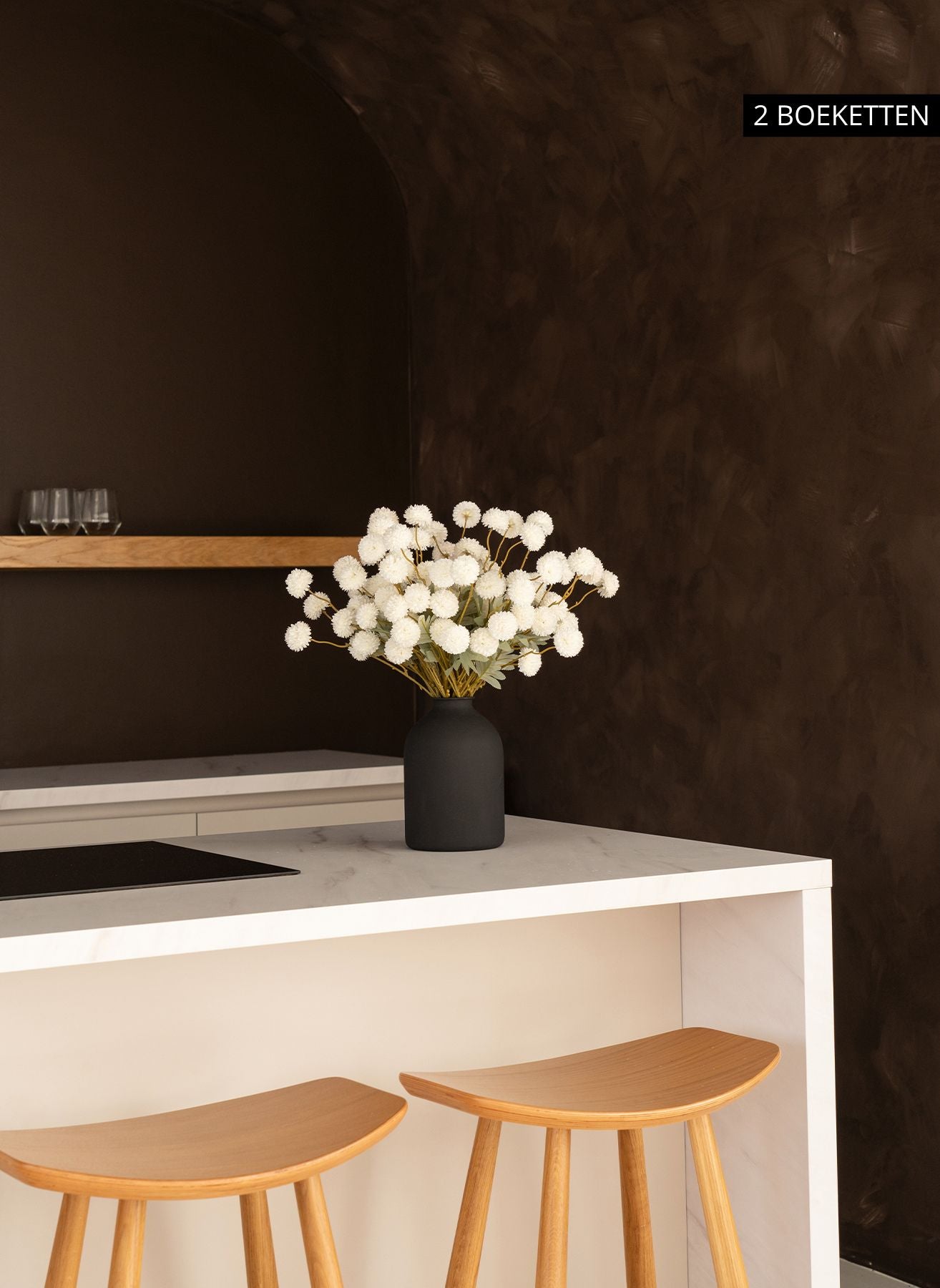 Seiden Kiku Blumen - Weiß