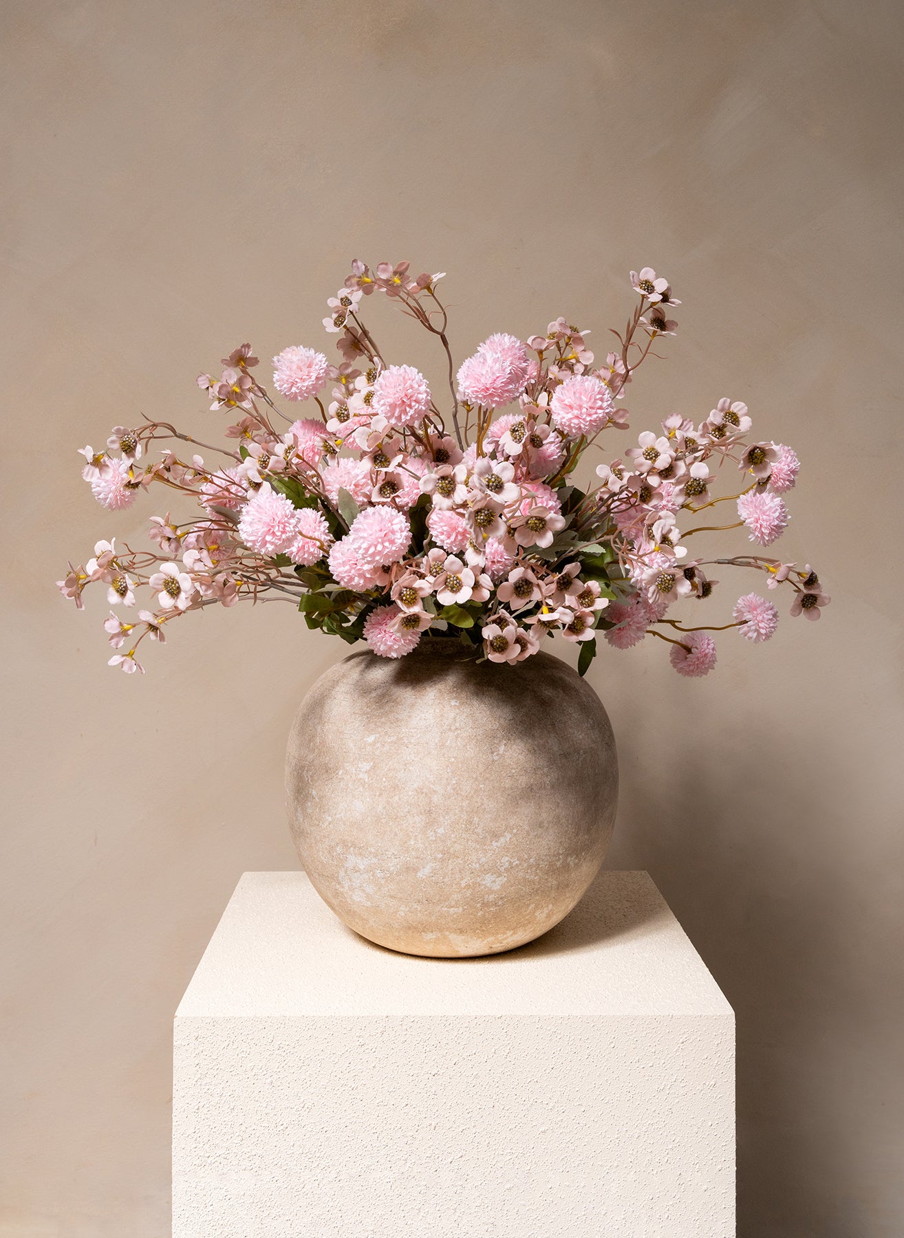 Wachsarrangement - Roze