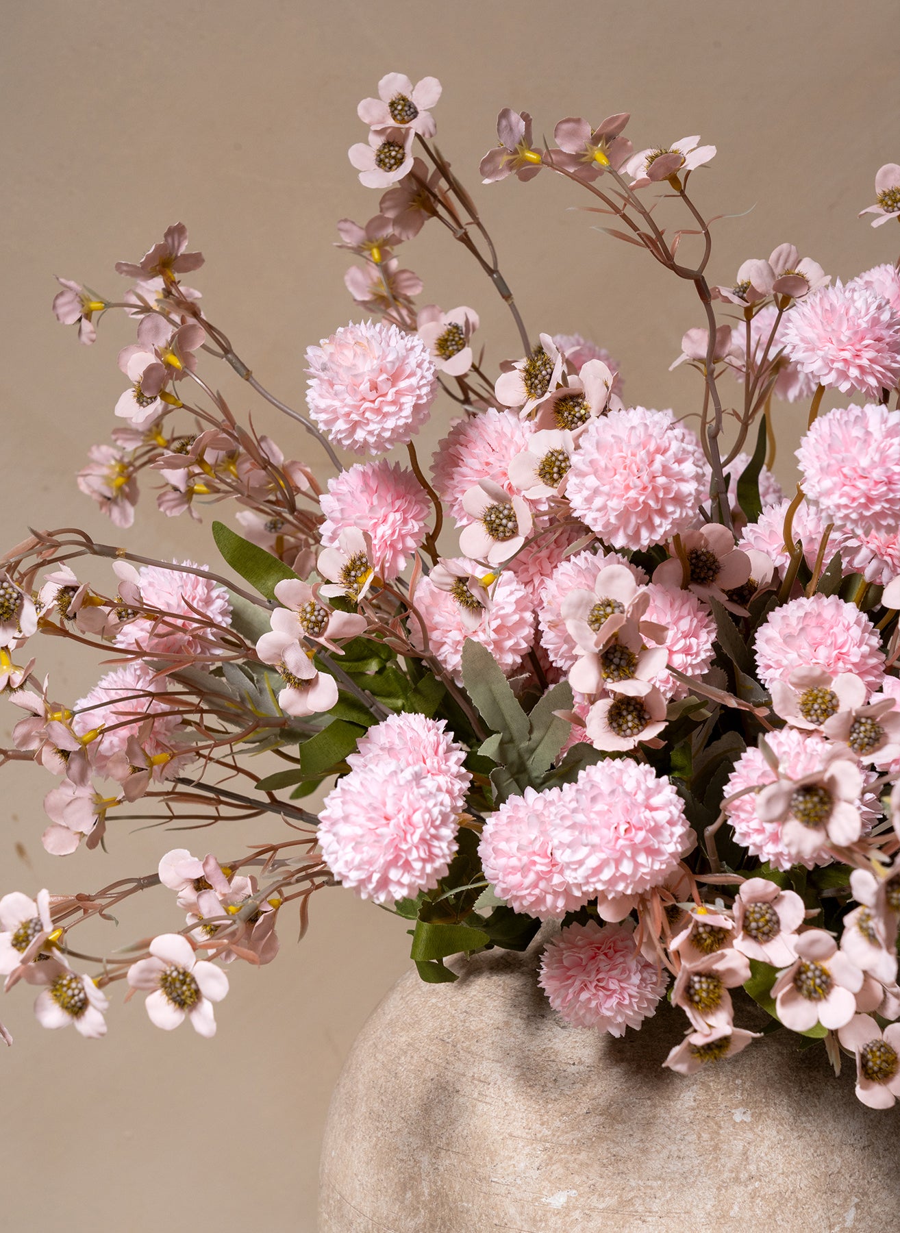 Wachsarrangement - Roze