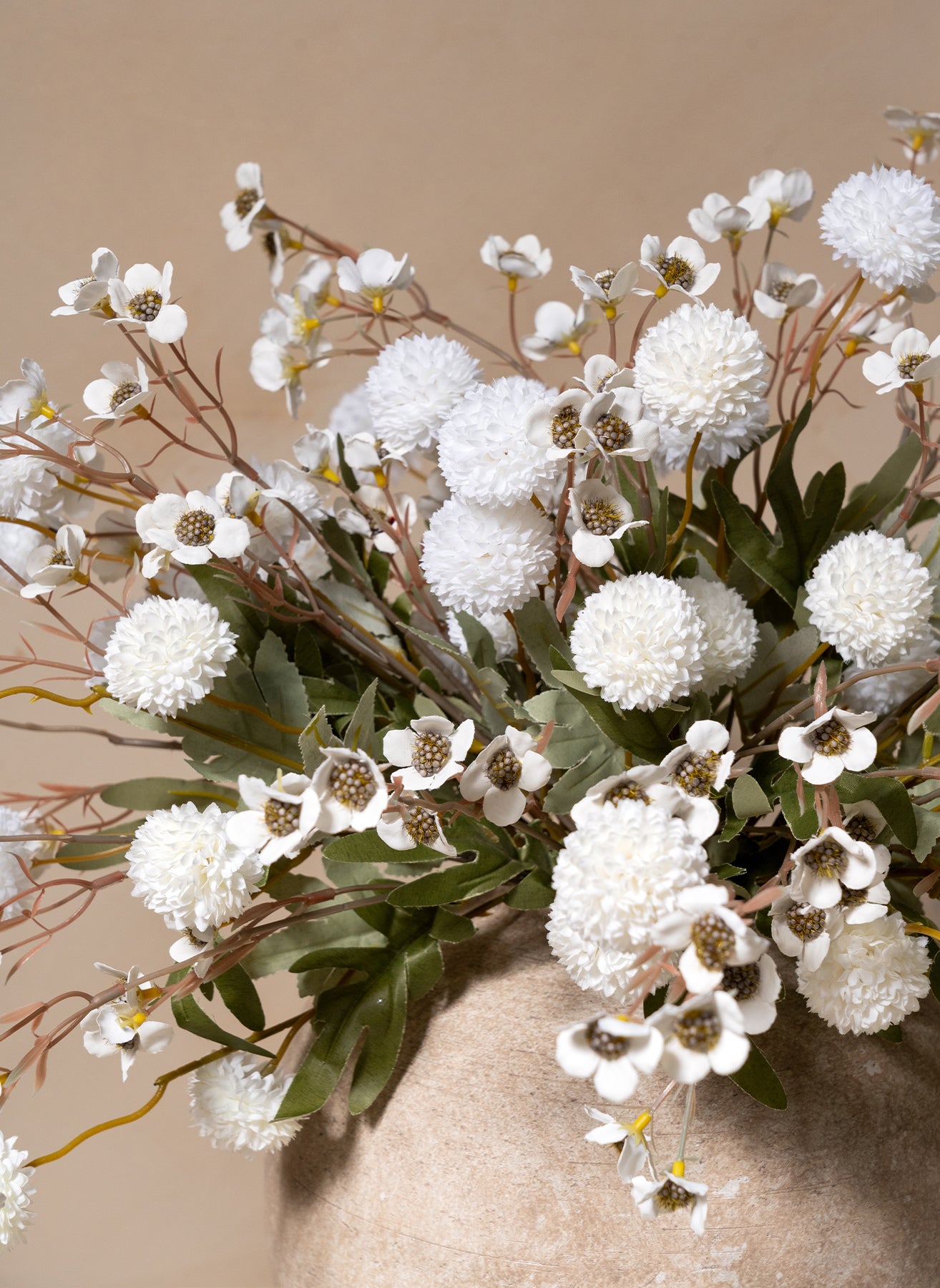 Wachsarrangement - Weiß