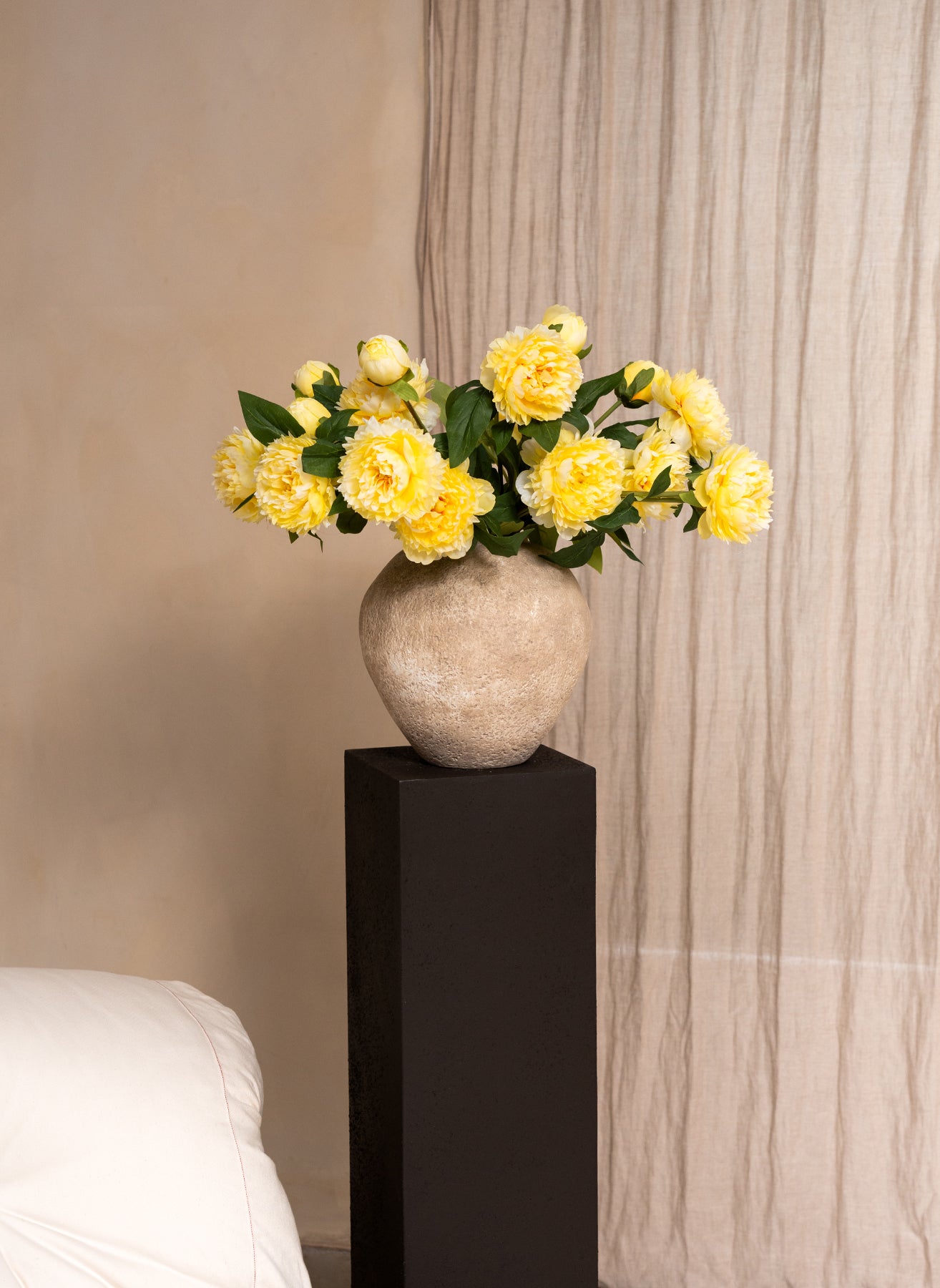 Seiden-Pfingstrosen - Gelb (6 Stiele/ 18 Blütenköpfe)