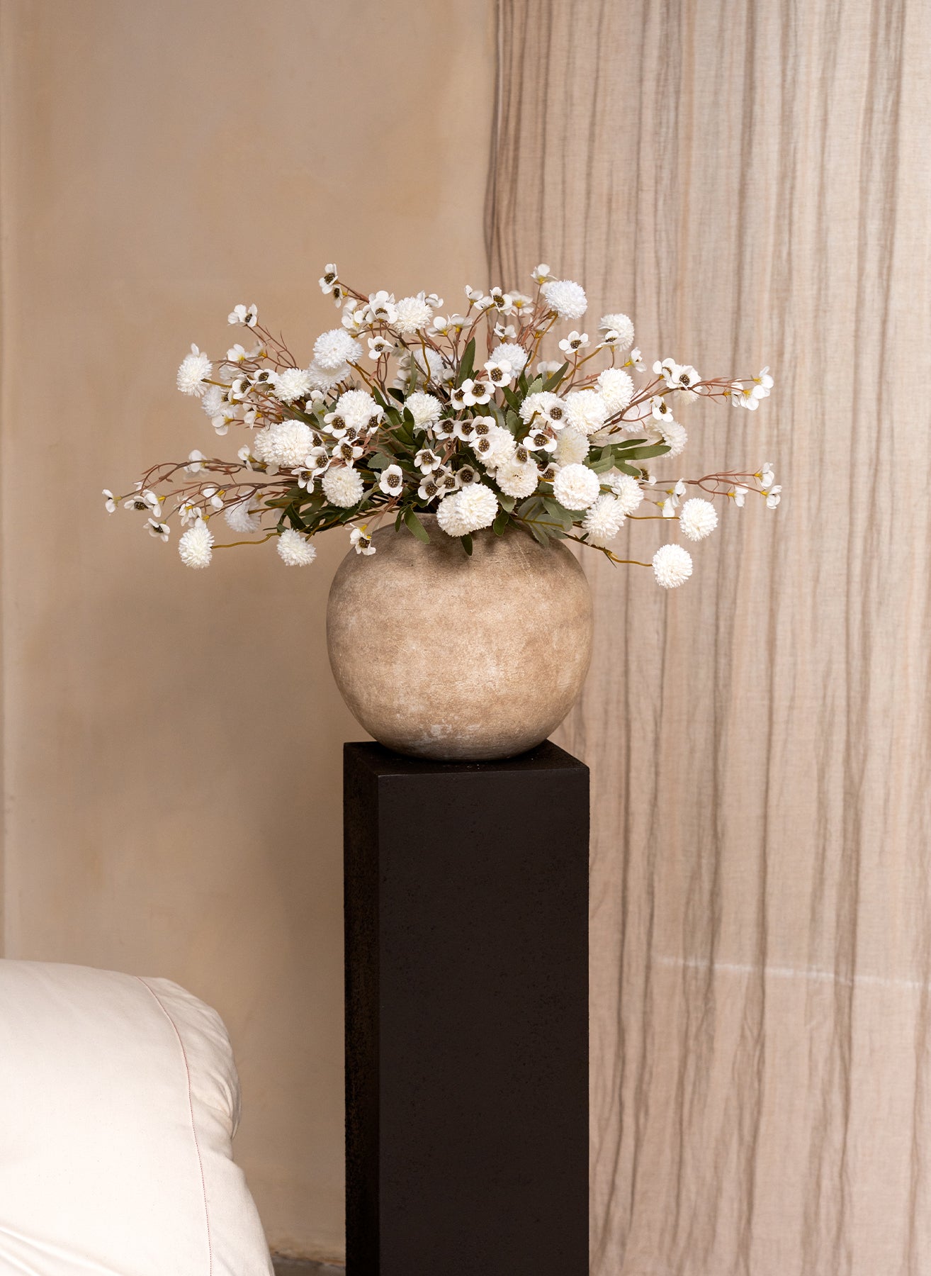 Wachsarrangement - Weiß