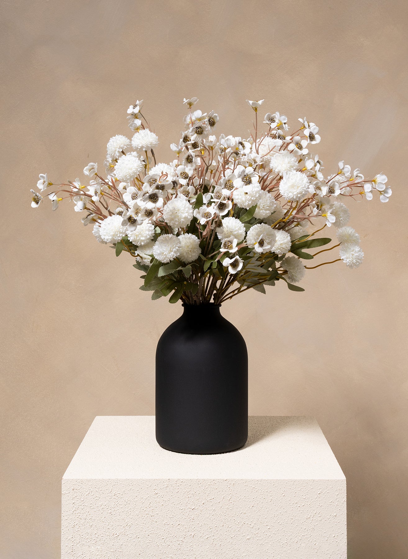 Wachsarrangement - Weiß