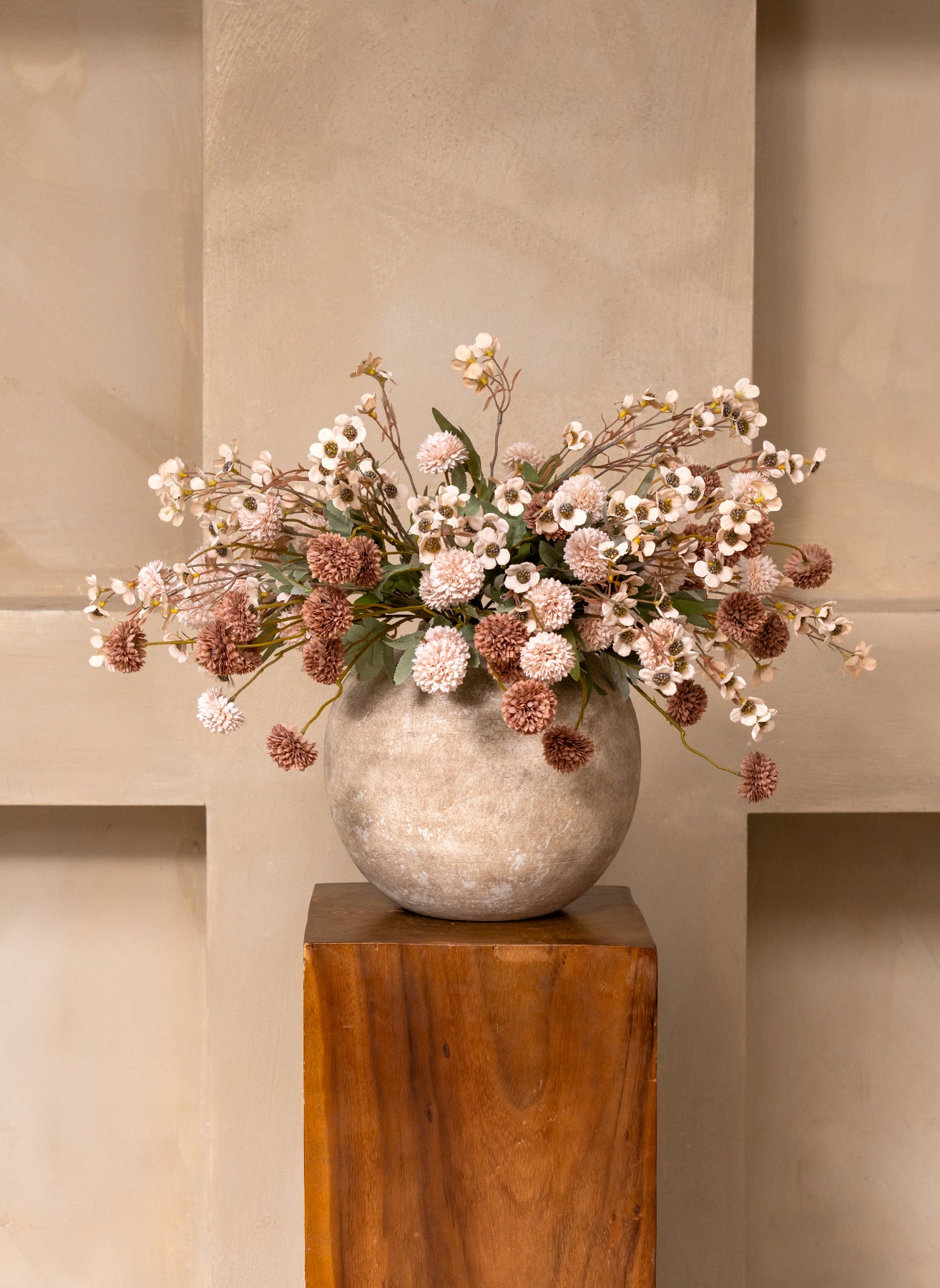 Wachsarrangement - Crème-Mix