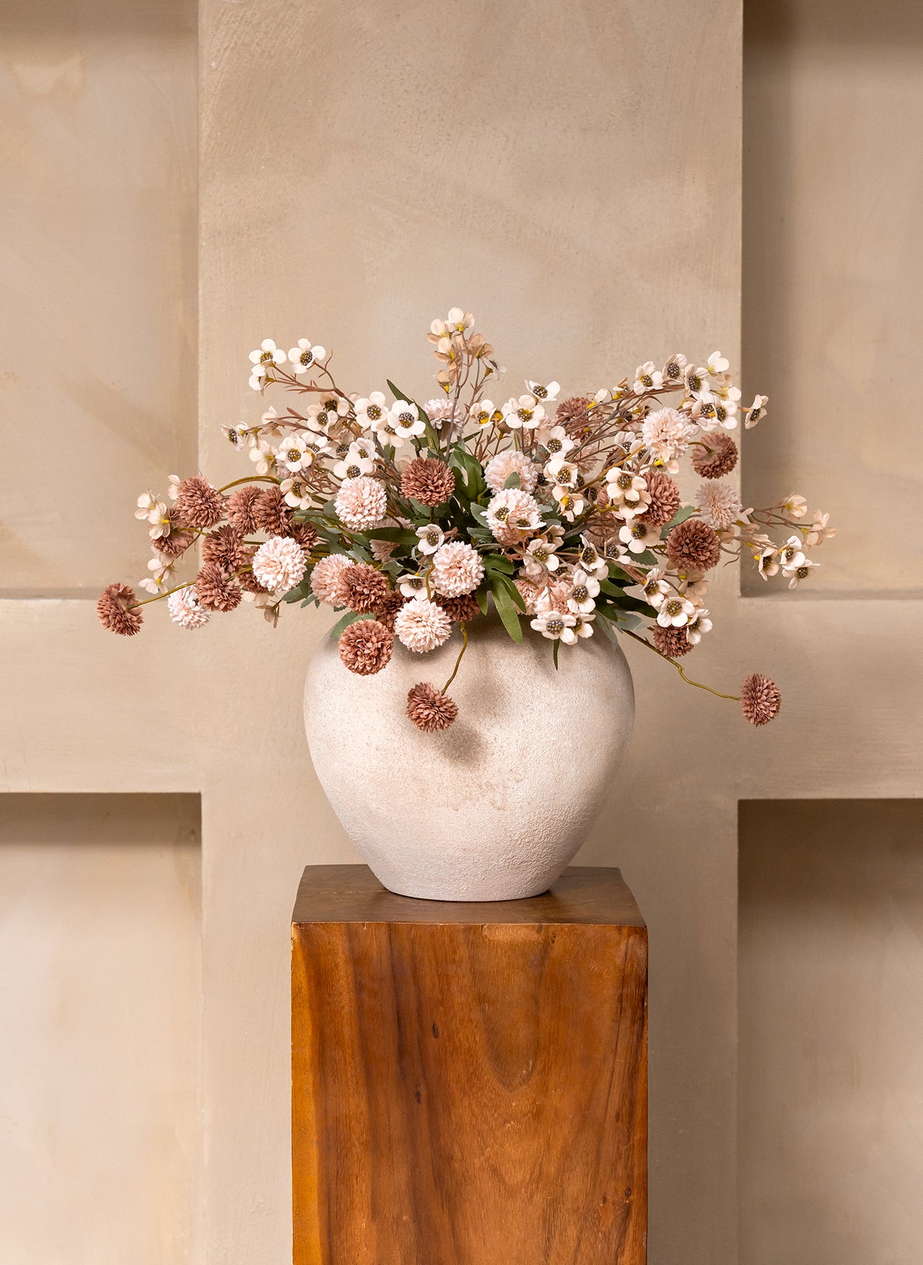 Wachsarrangement - Crème-Mix