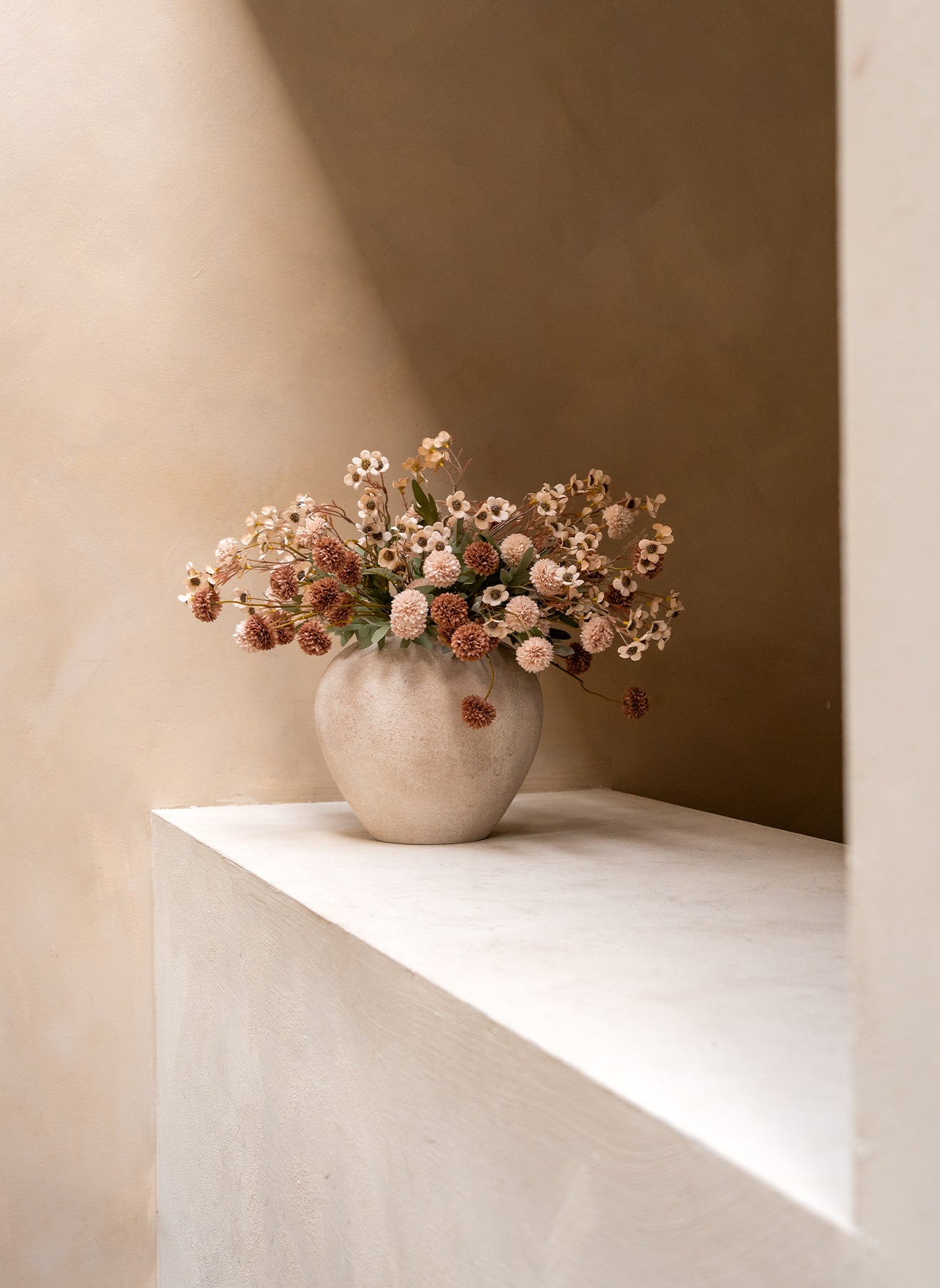 Wachsarrangement - Crème-Mix