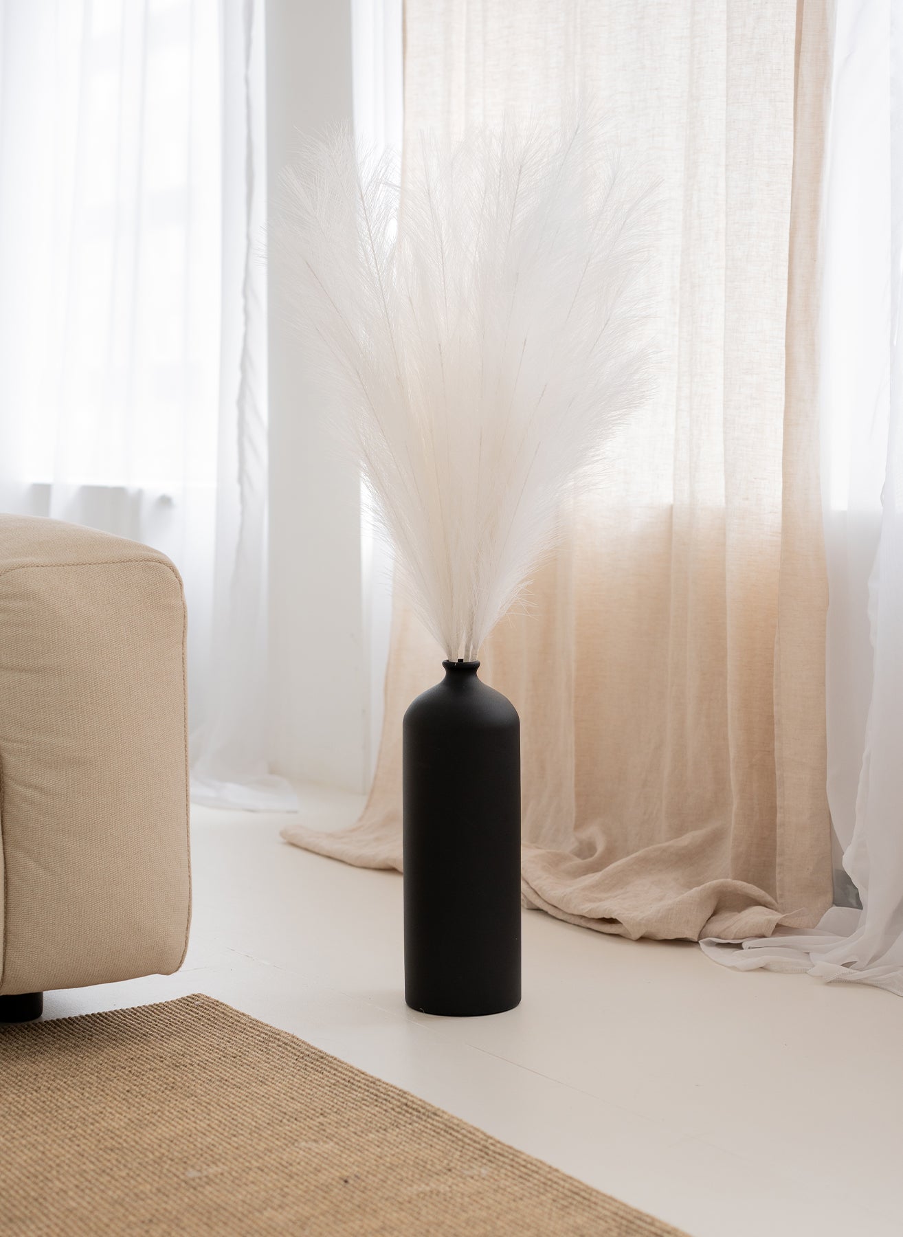 Pampas 110cm (3 Stängel) - Weiß