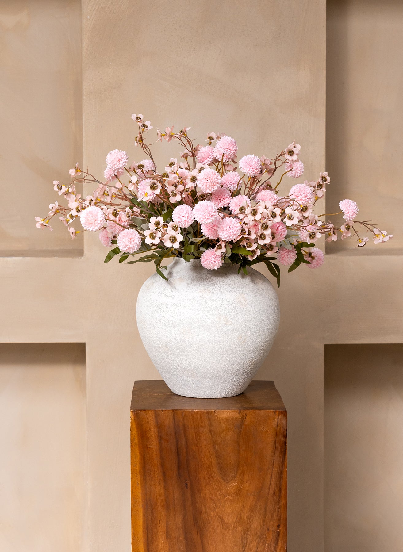 Wachsarrangement - Roze