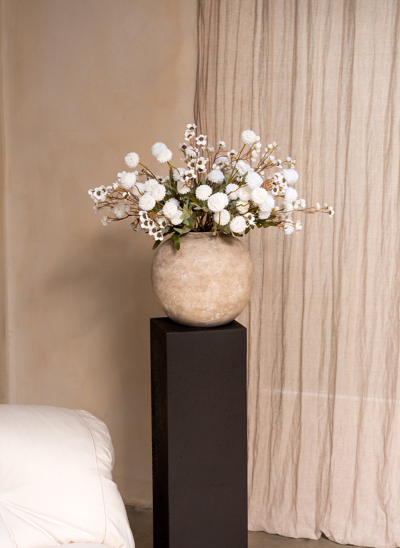 Wachsarrangement - Weiß