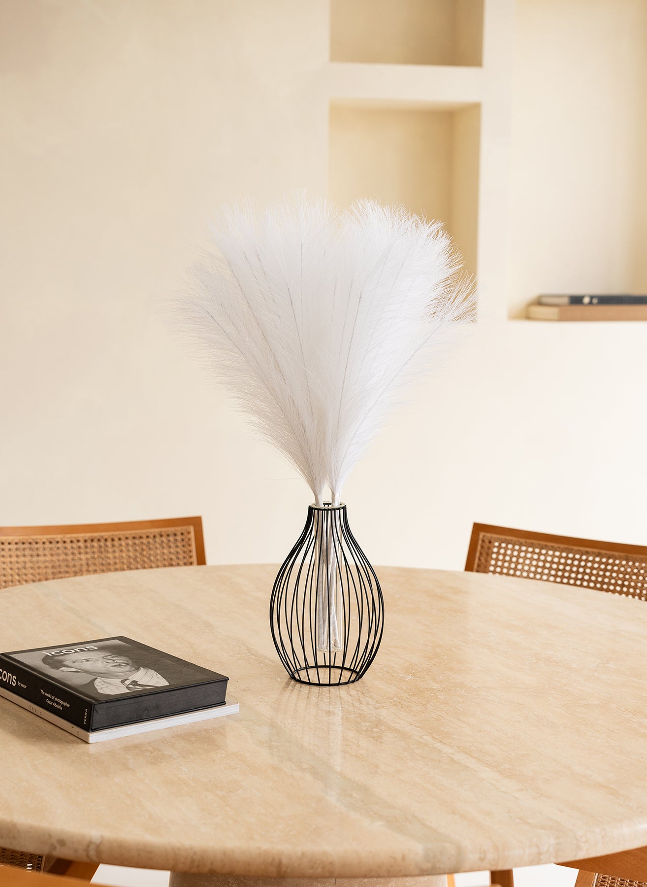 Pampas 60cm (5 Stängel) - Weiß