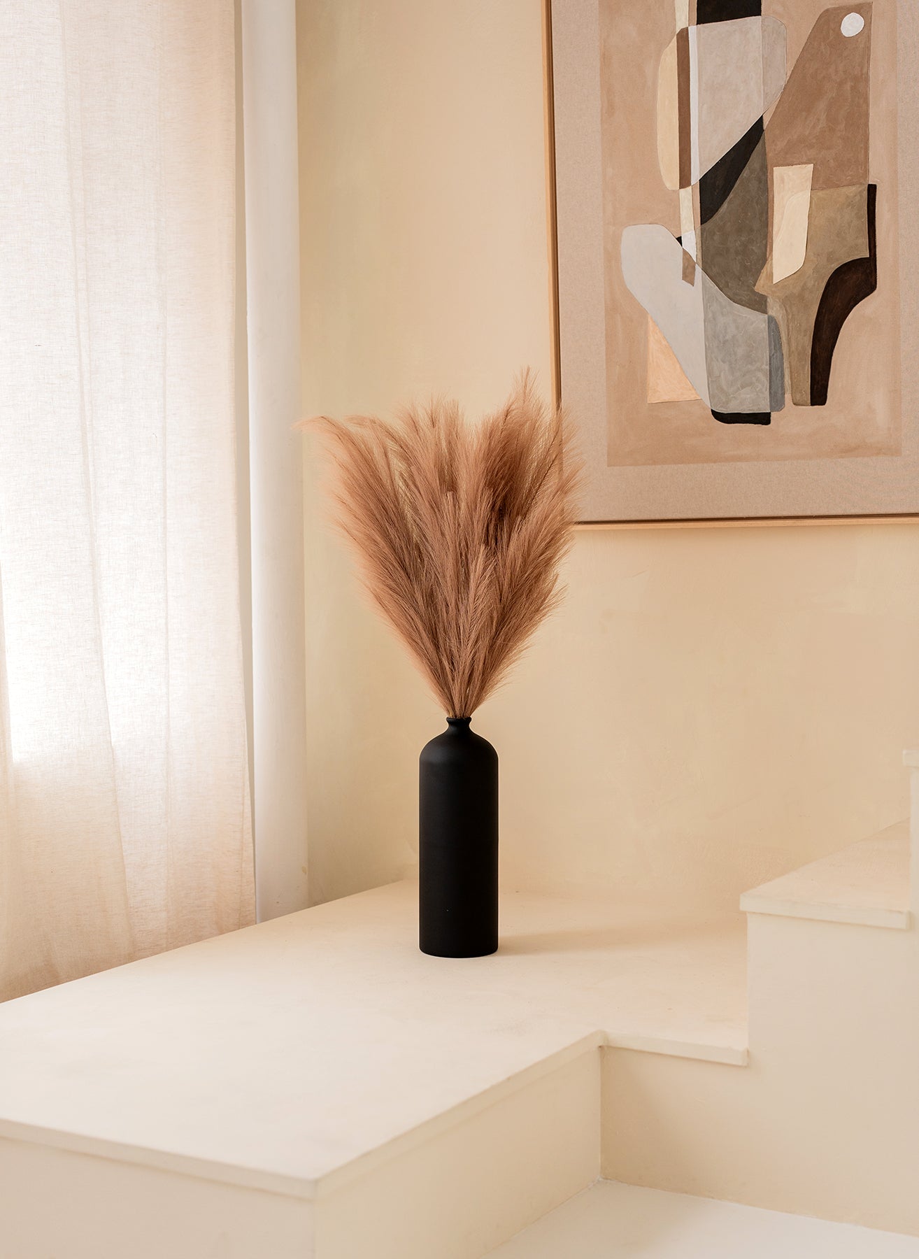 Faux Pampas 110 cm (3 Stiele) - Naturbraun