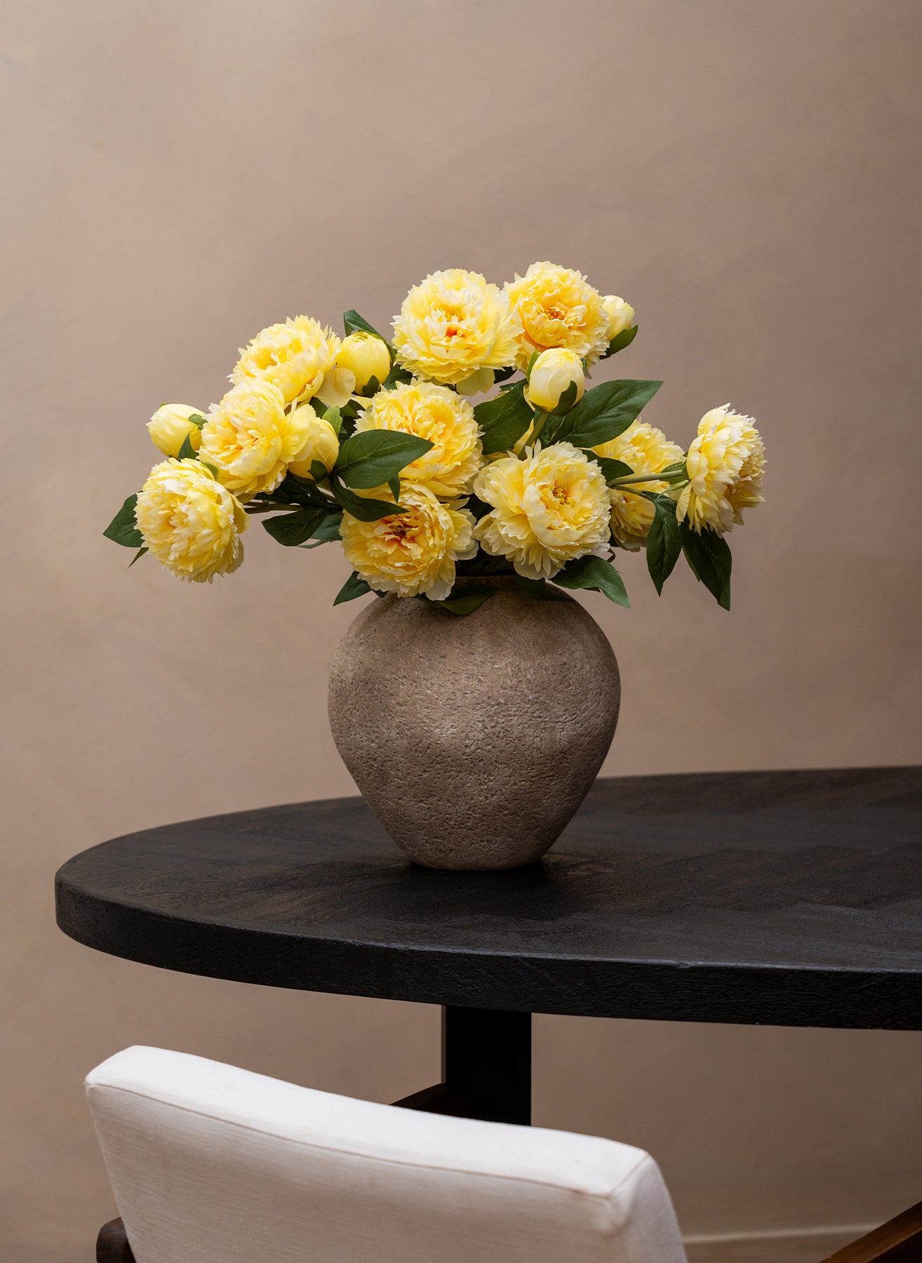 Seiden-Pfingstrosen - Gelb (6 Stiele/ 18 Blütenköpfe)