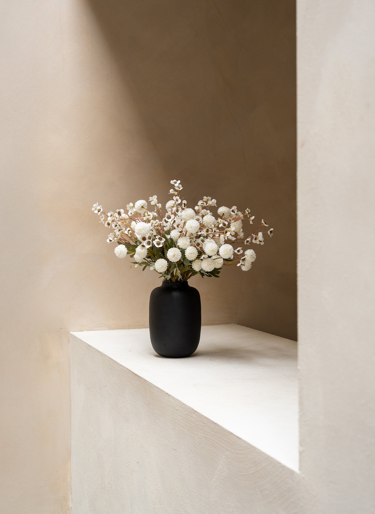 Wachsarrangement - Weiß