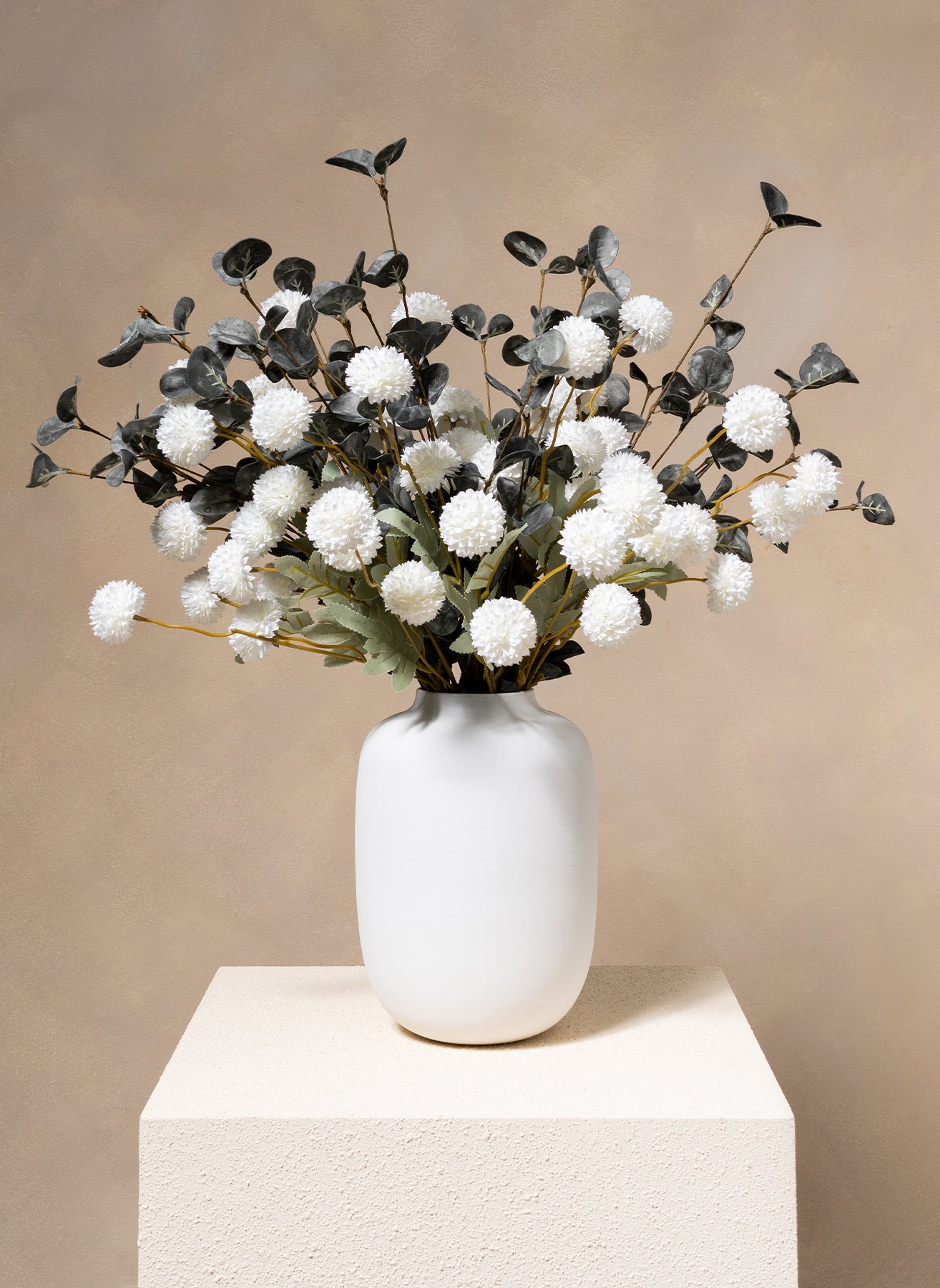 Zusammengestellter Blumenstrauß - Grün & Weiß