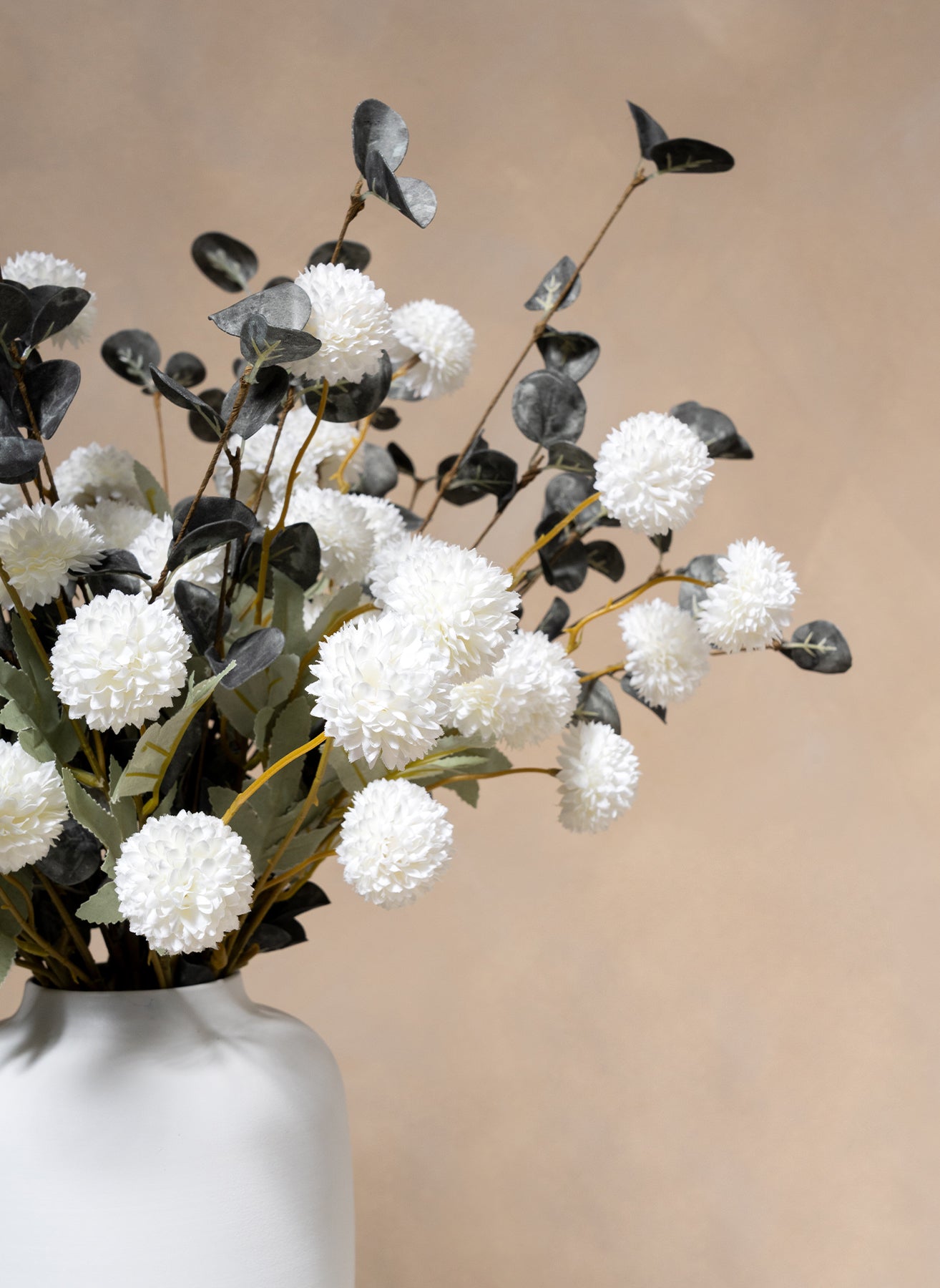 Zusammengestellter Blumenstrauß - Grün & Weiß