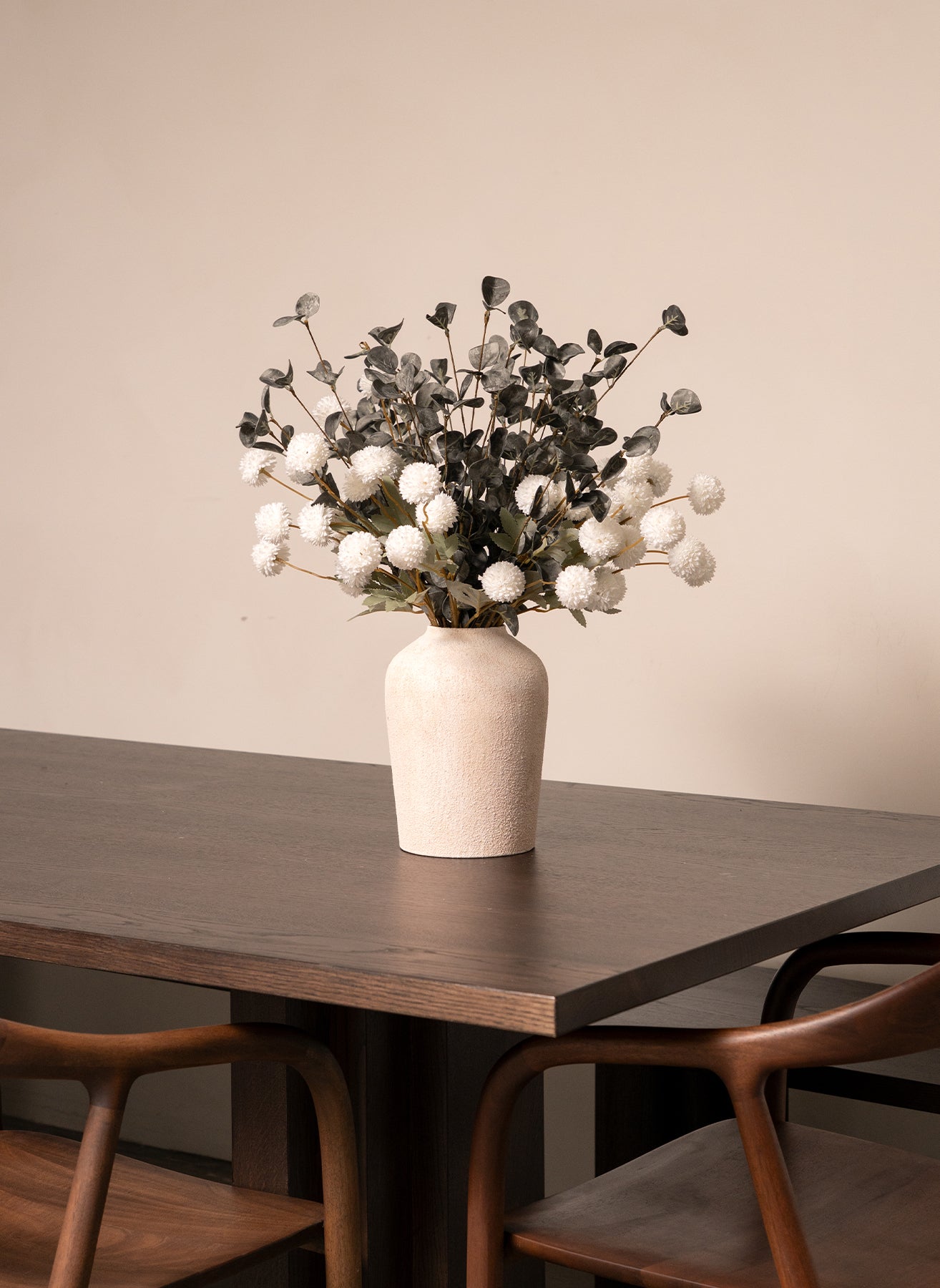 Zusammengestellter Blumenstrauß - Grün & Weiß