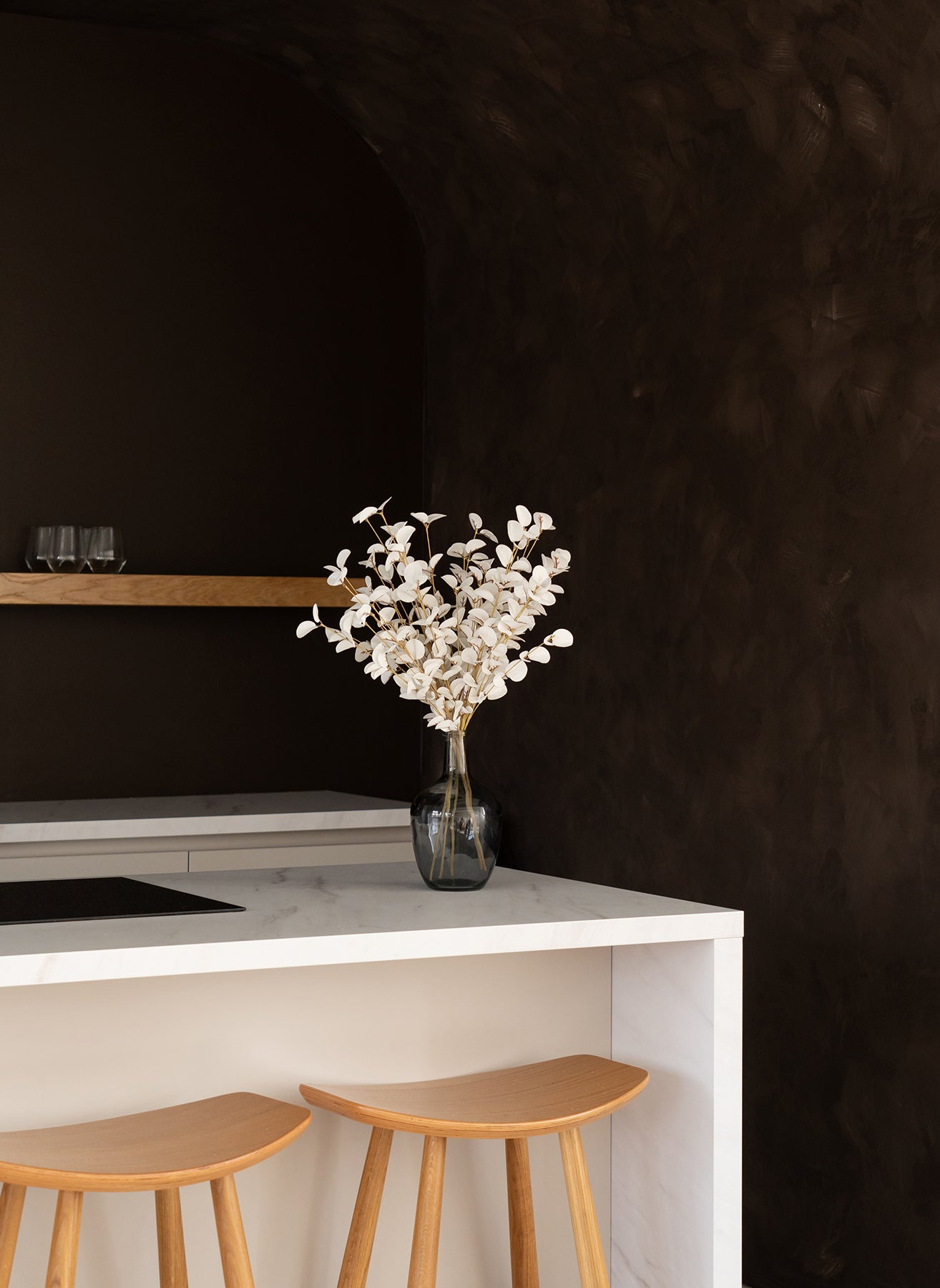 Kunst Eukalyptus - Weiß (5 Stängel)