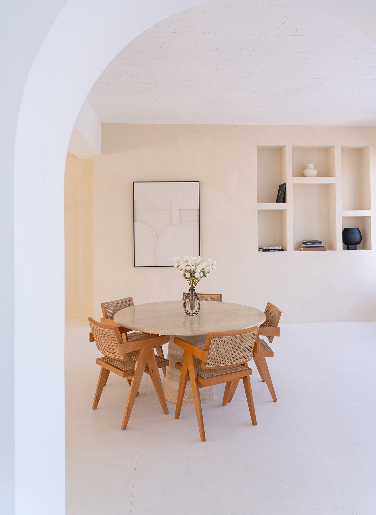 Seiden Kiku Blumen - Weiß