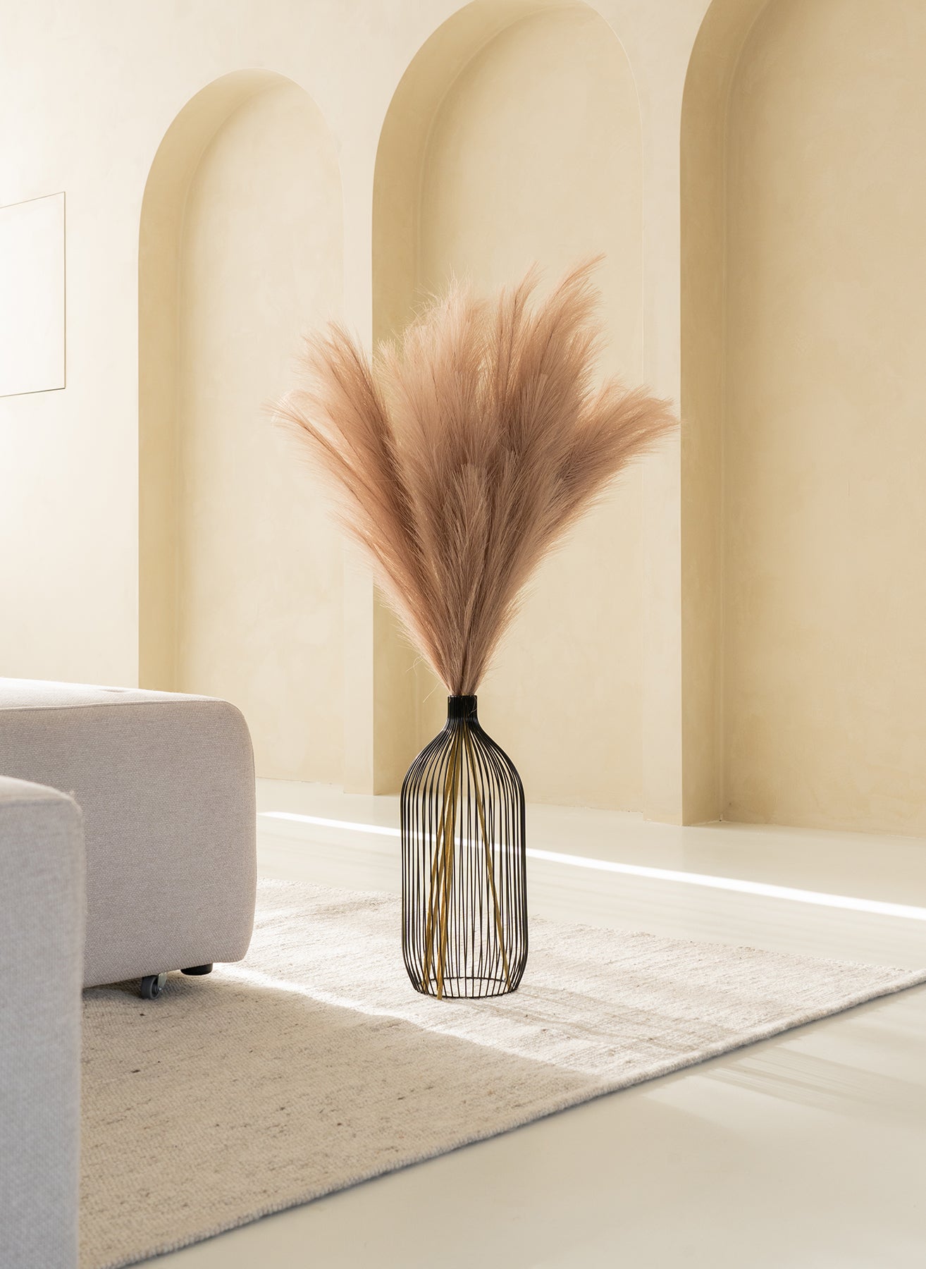 Faux Pampas 110 cm (3 Stiele) - Naturbraun