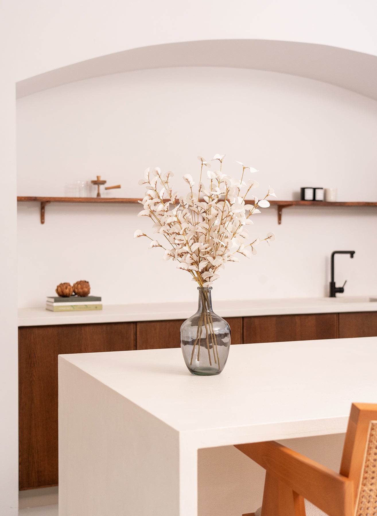 Kunst Eukalyptus - Weiß (5 Stängel)