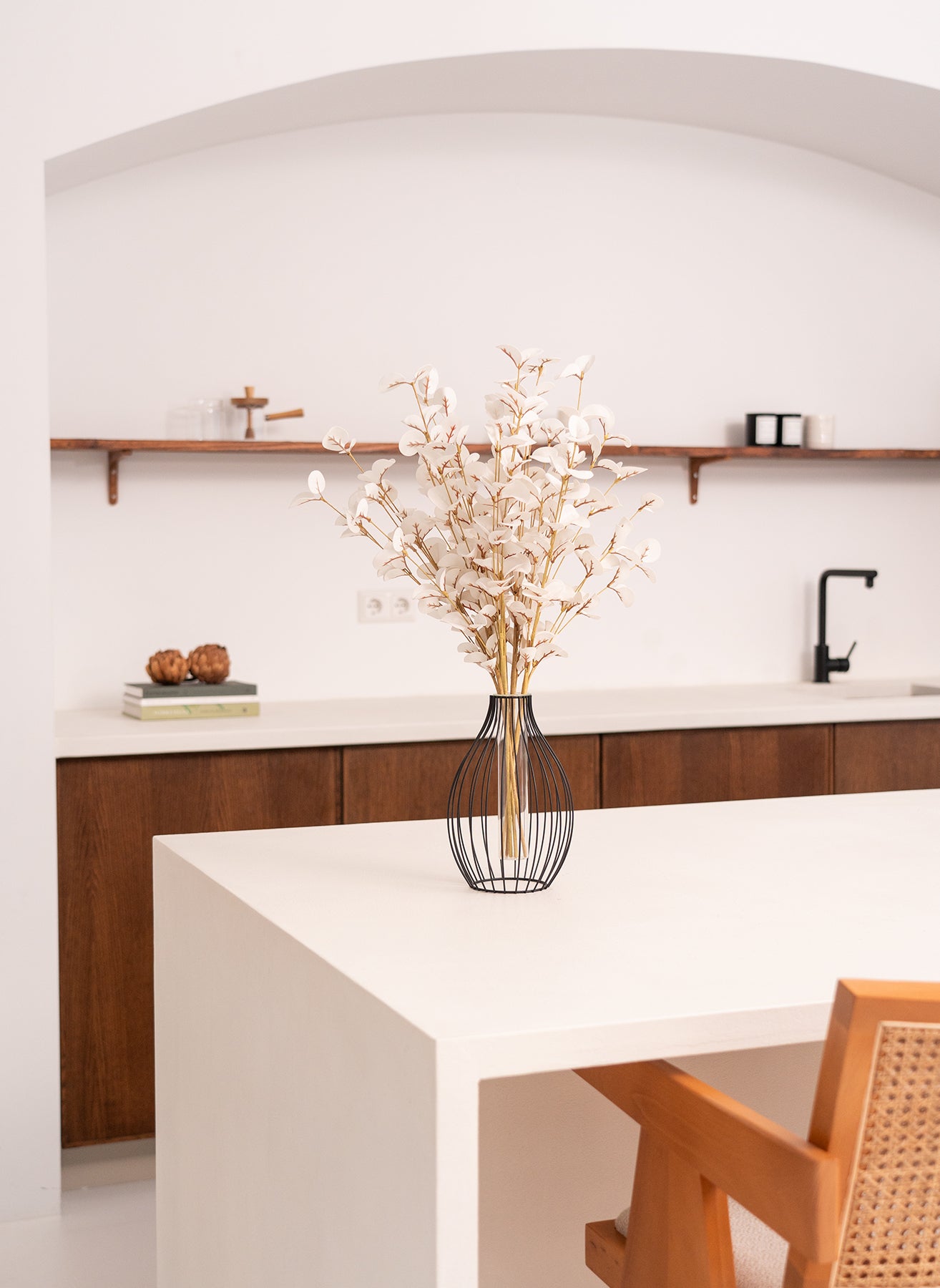 Kunst Eukalyptus - Weiß (5 Stängel)