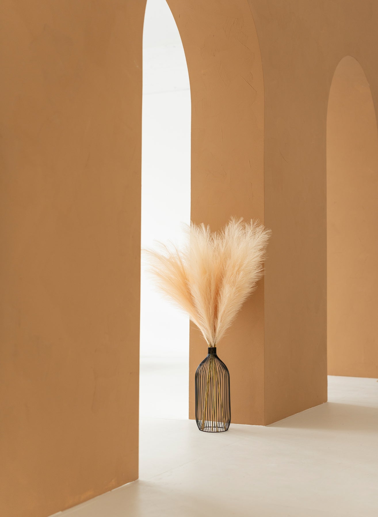 Faux Pampas 110cm (3 Stiele)-Creme