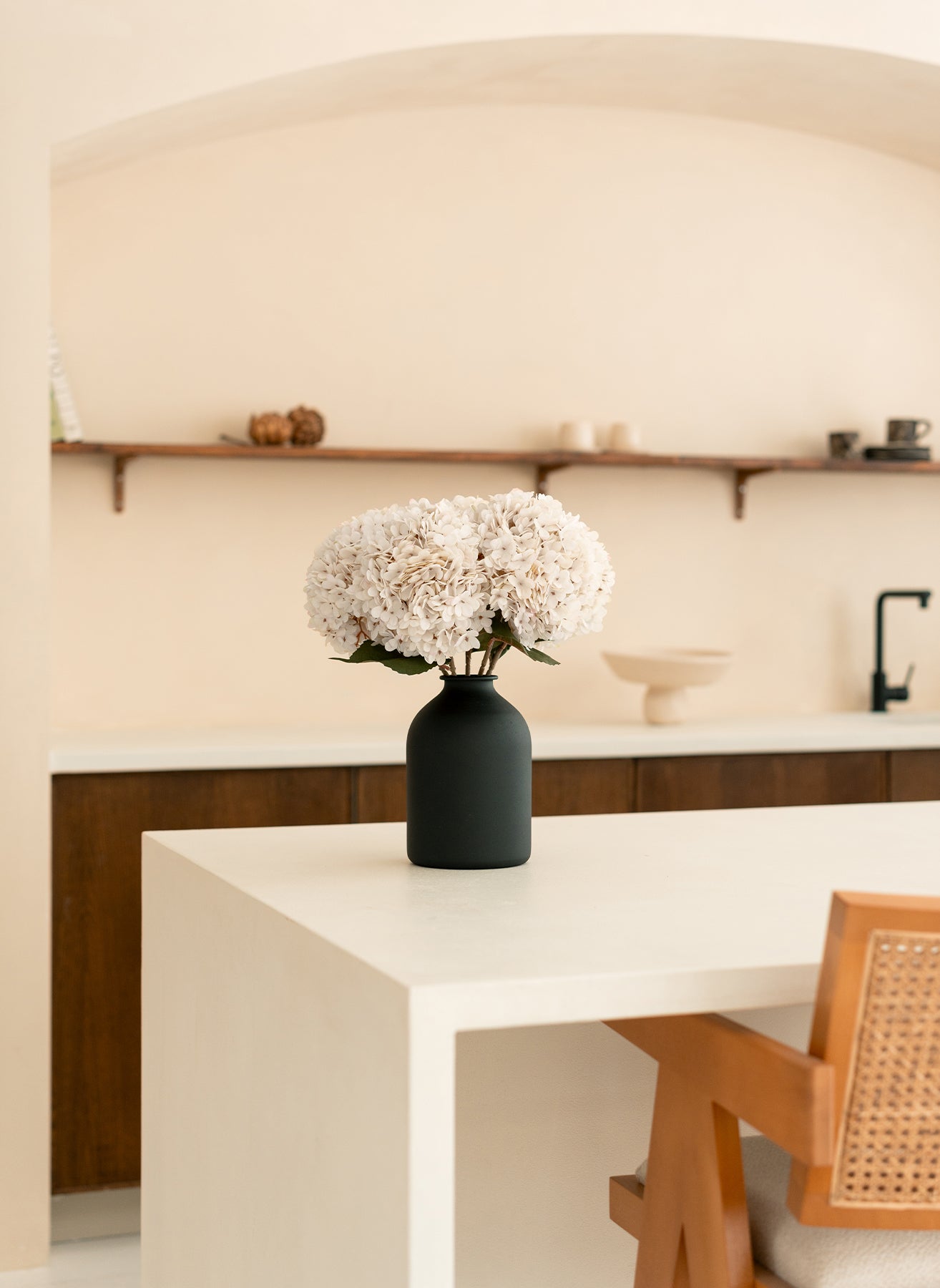 Große Seidenhortensie - Weiß