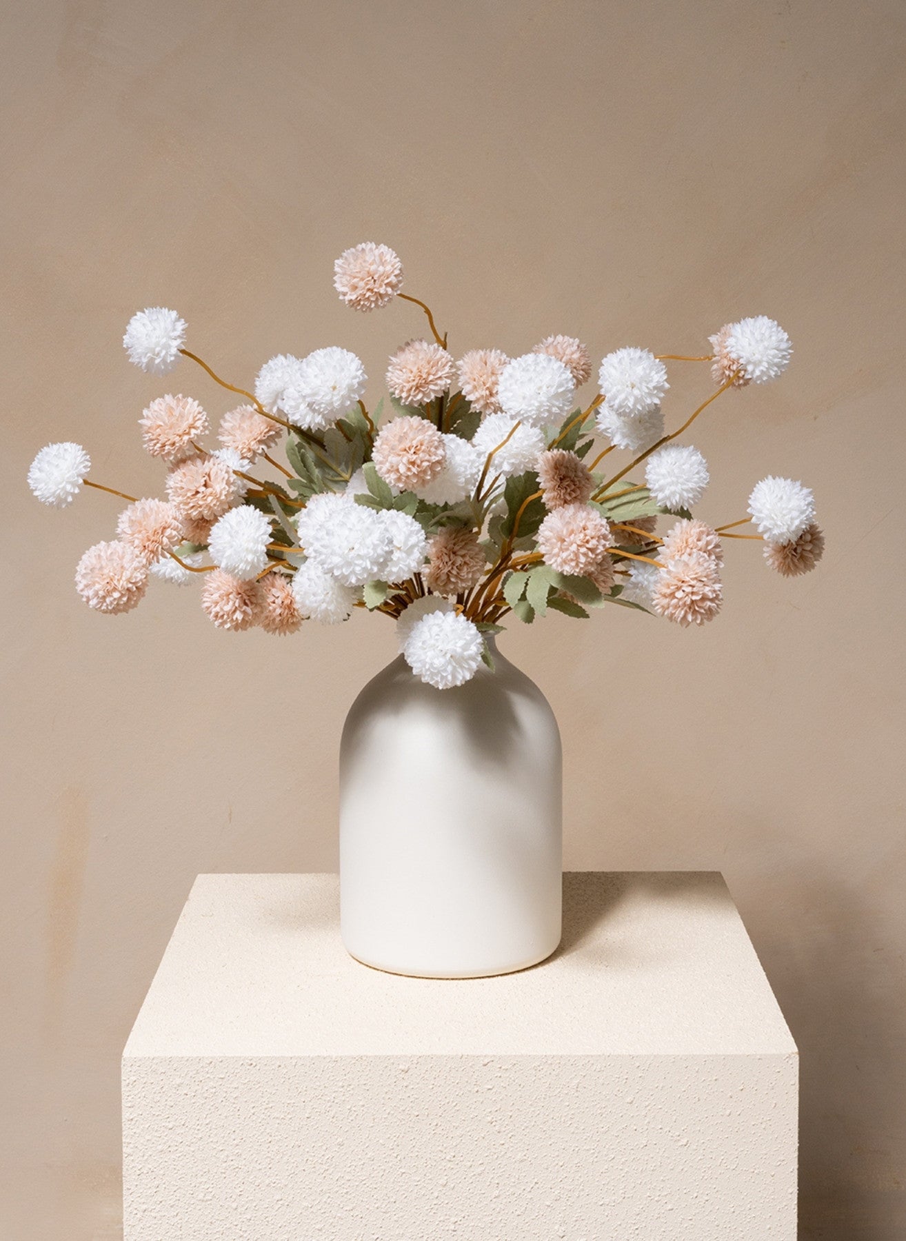 Seiden Kiku Blumen - Beige Mix