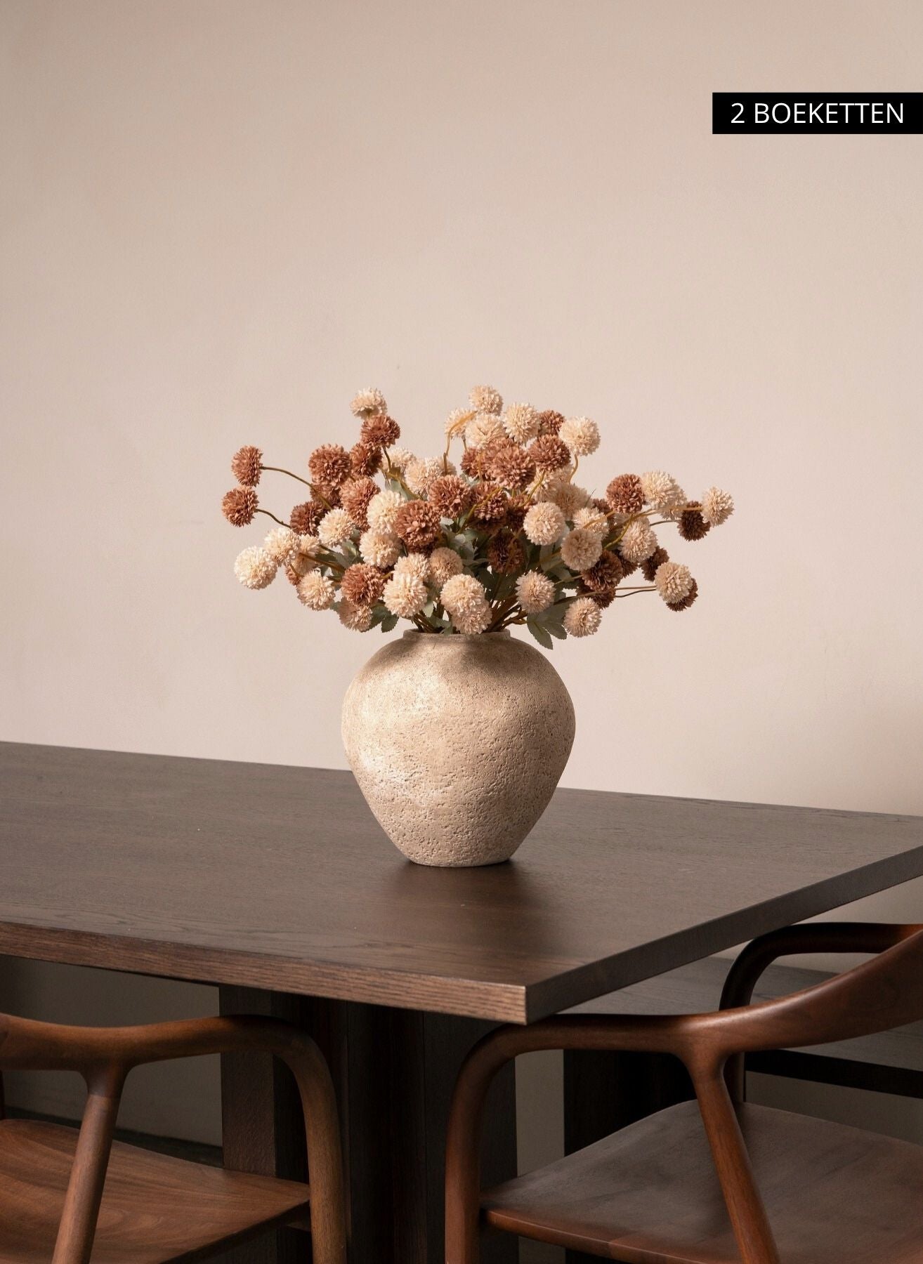 Seiden Kiku Blumen - Creme Mix