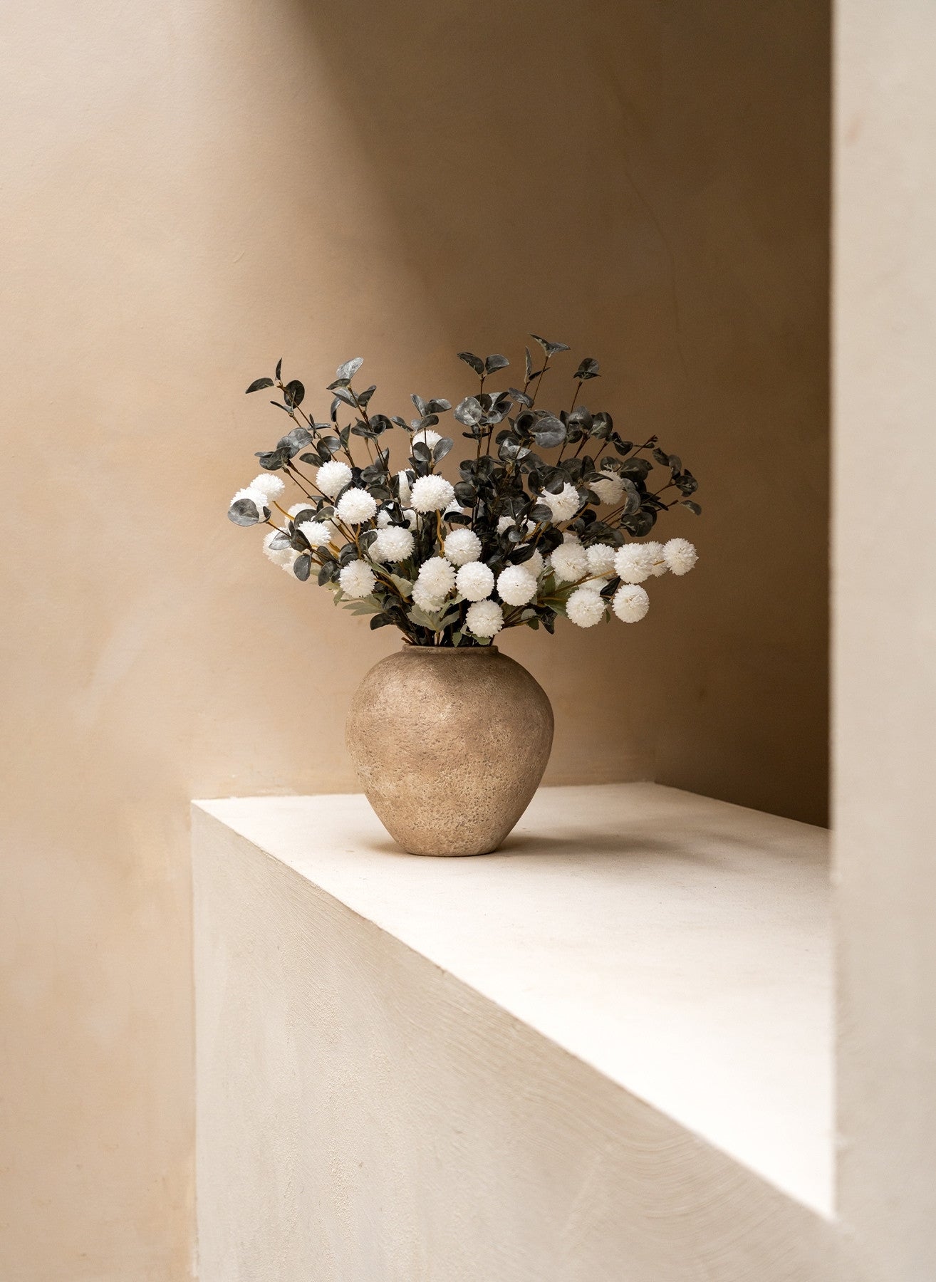 Zusammengestellter Blumenstrauß - Grün & Weiß