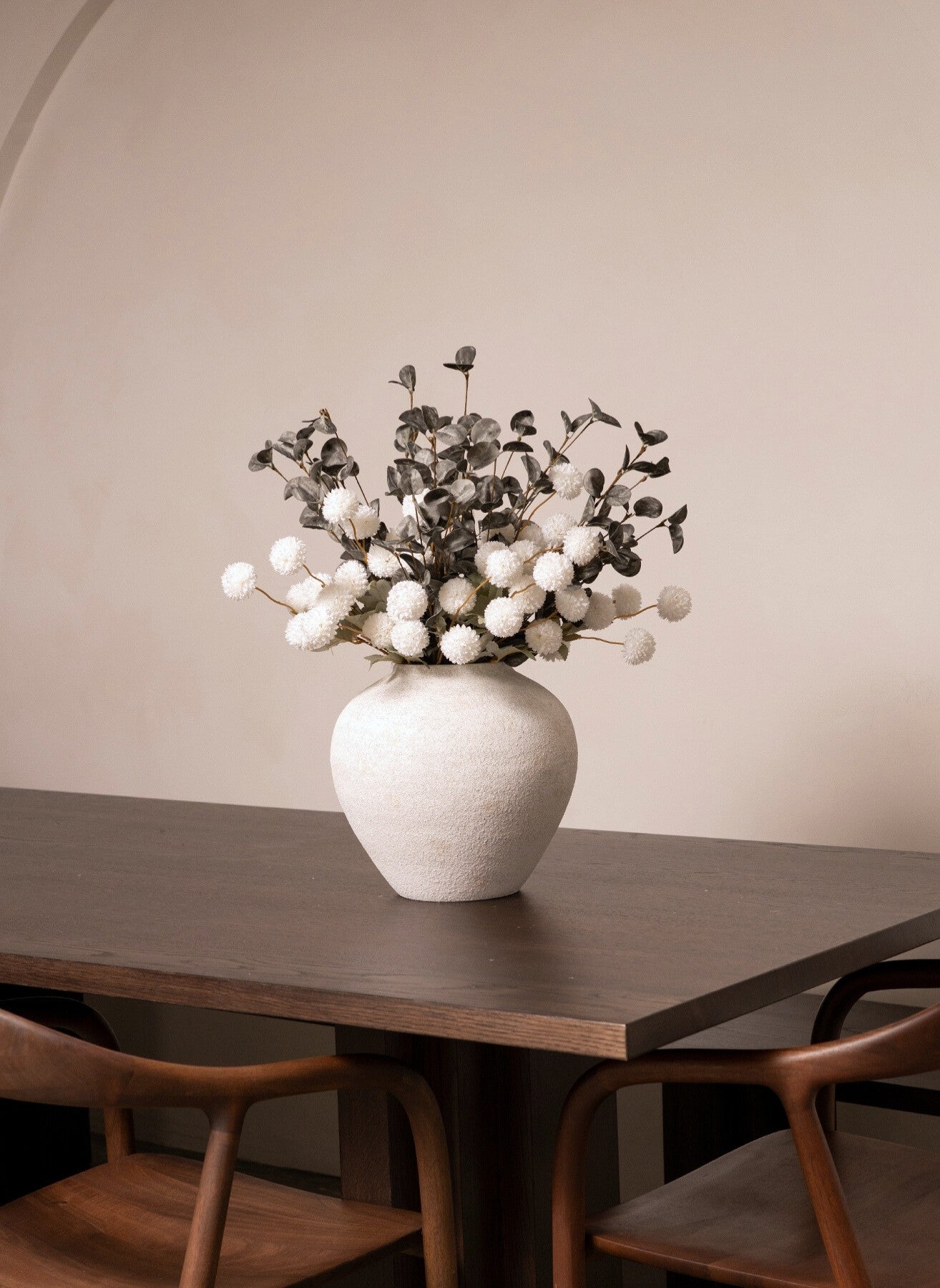 Zusammengestellter Blumenstrauß - Grün & Weiß