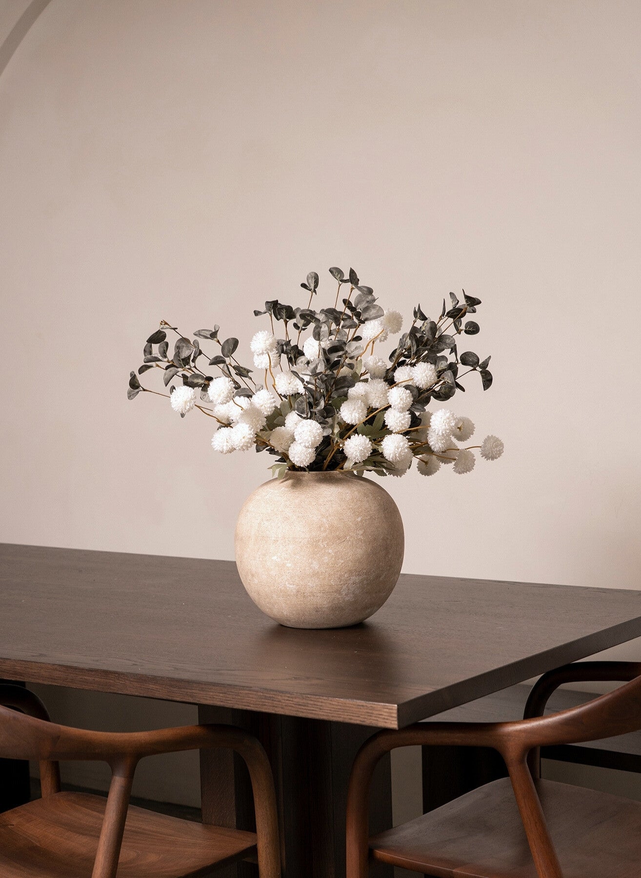 Zusammengestellter Blumenstrauß - Grün & Weiß