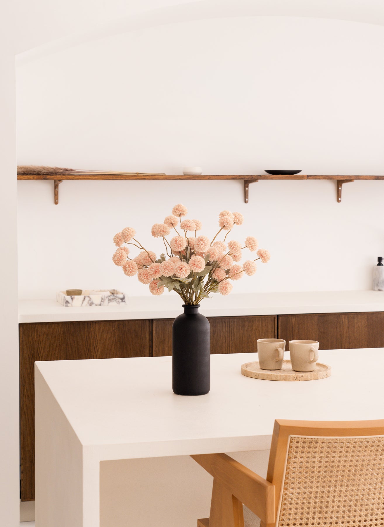 Seiden Kiku Blumen - Creme