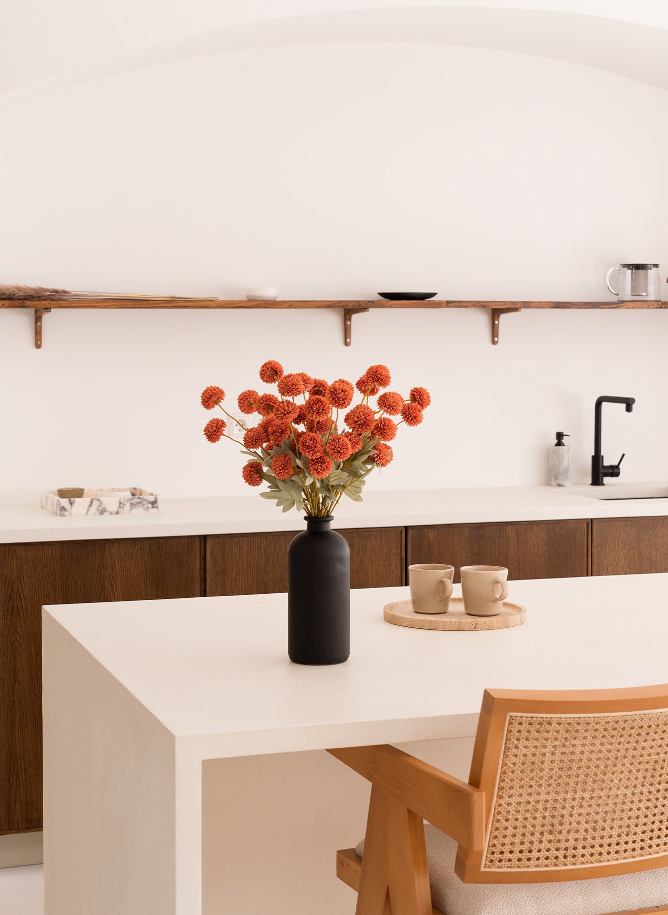 Seiden Kiku Blumen - Omber