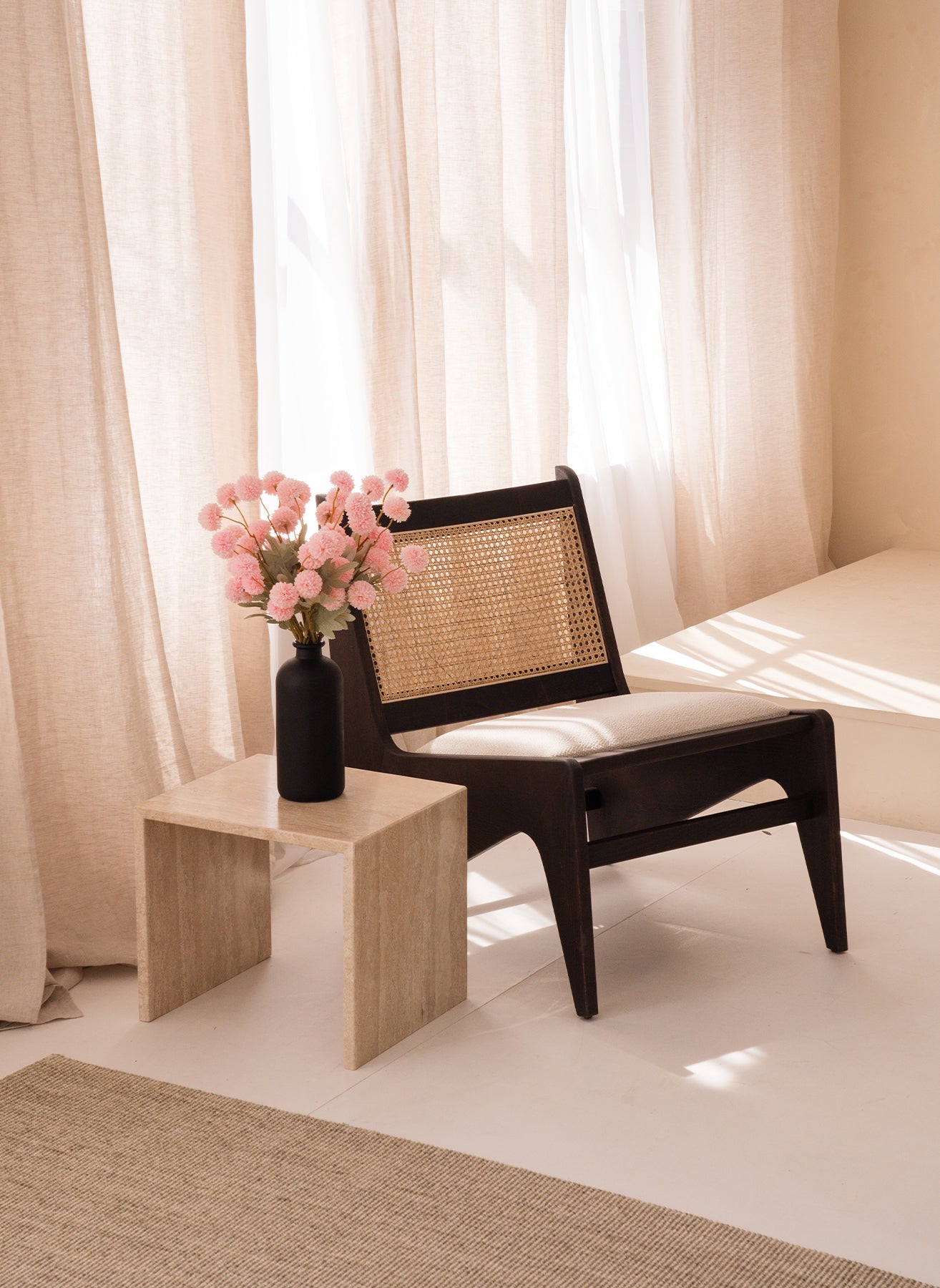 Seiden Kiku Blumen - Rosa