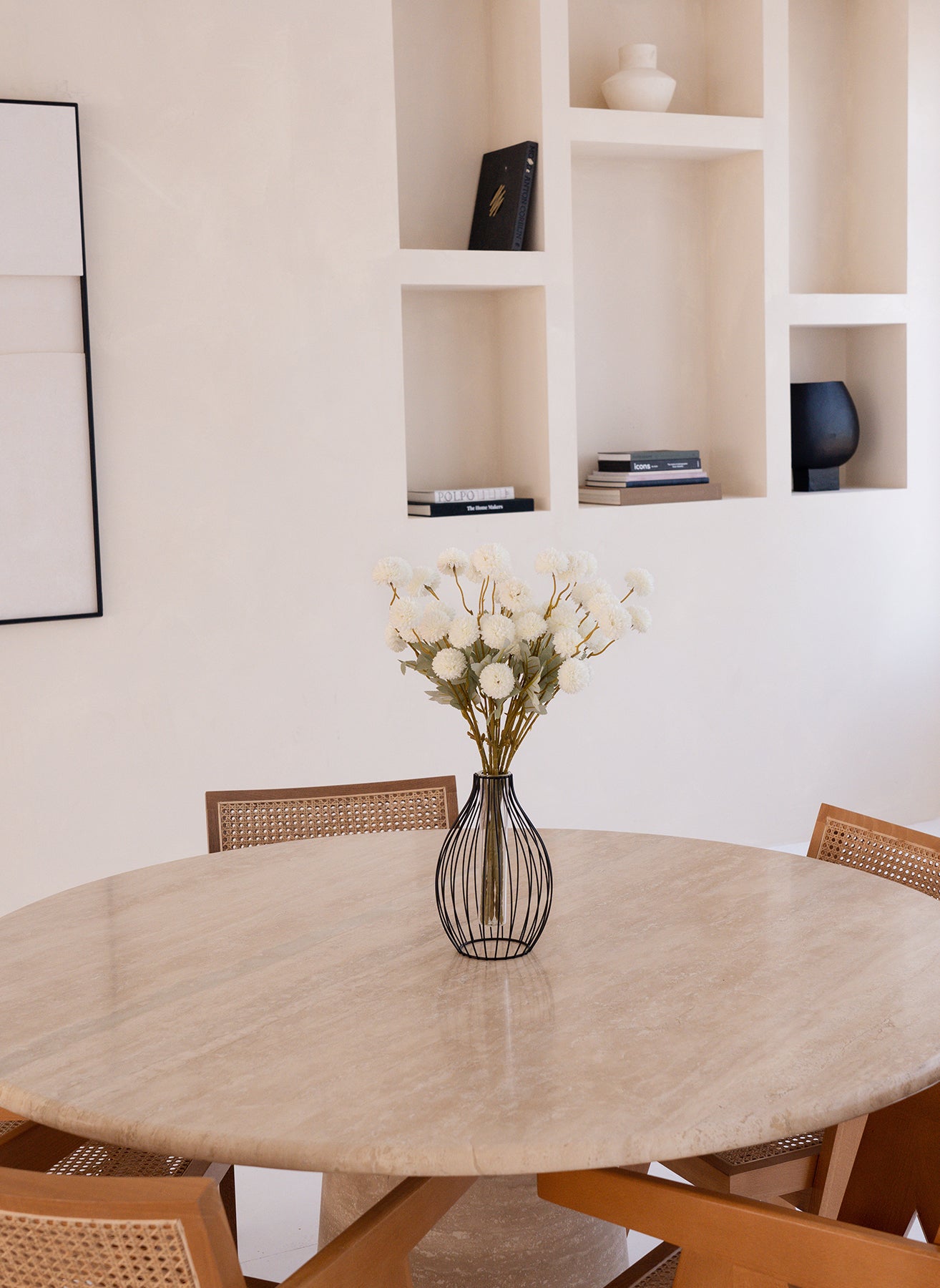 Seiden Kiku Blumen - Weiß