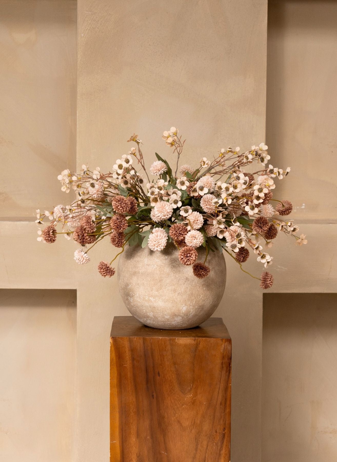 Wachs-Arrangement - Terrakotta