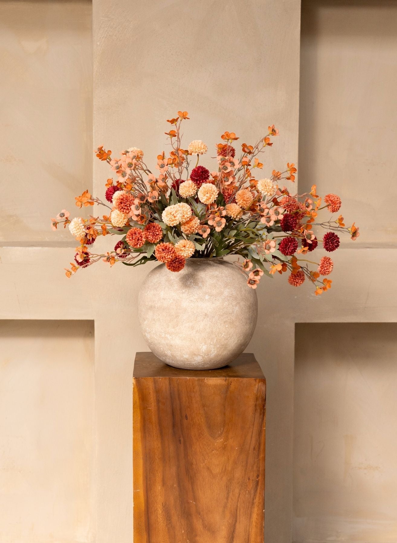 Wachs-Arrangement - Terrakotta