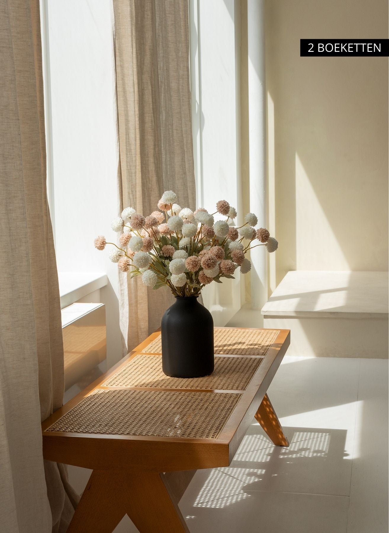 Seiden Kiku Blumen - Beige Mix