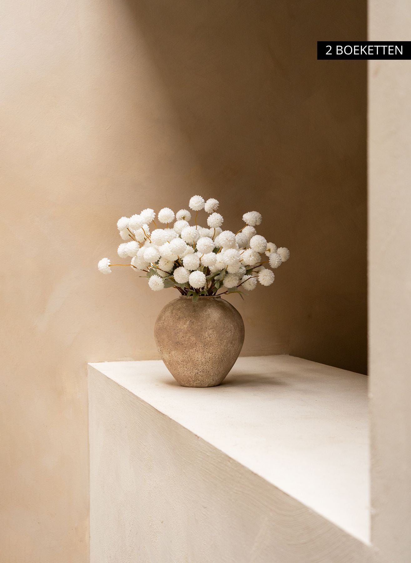 Seiden Kiku Blumen - Weiß