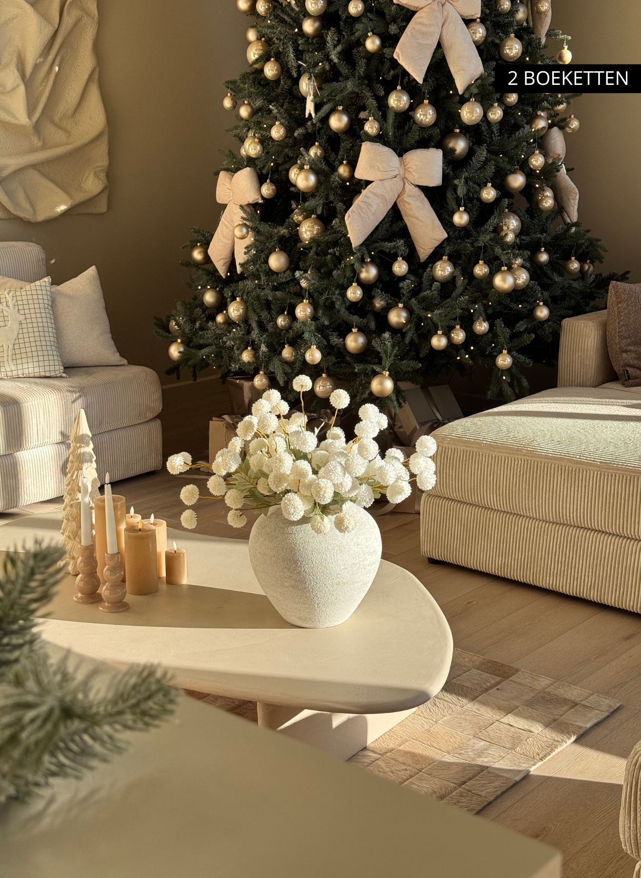 Seiden Kiku Blumen - Weiß