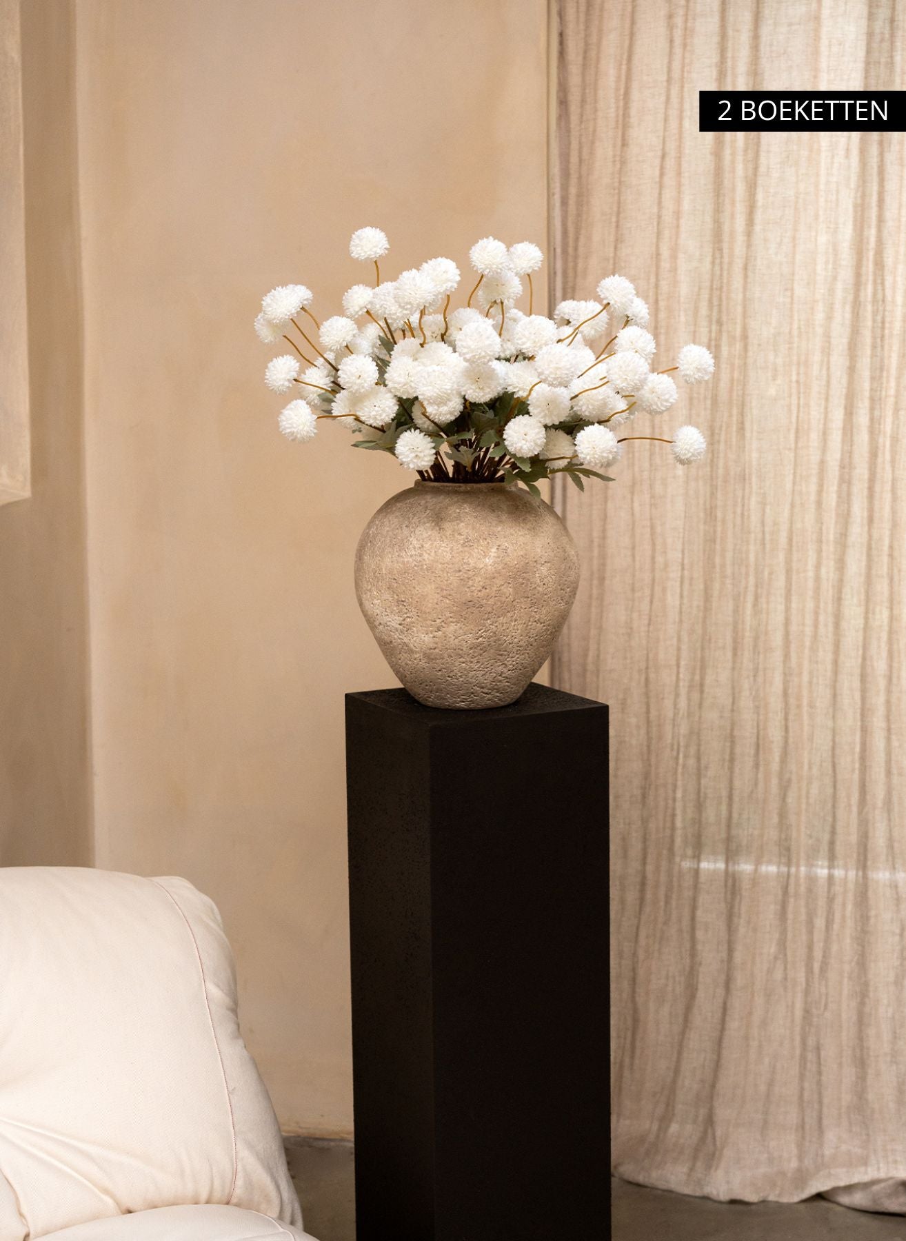 Seiden Kiku Blumen - Weiß