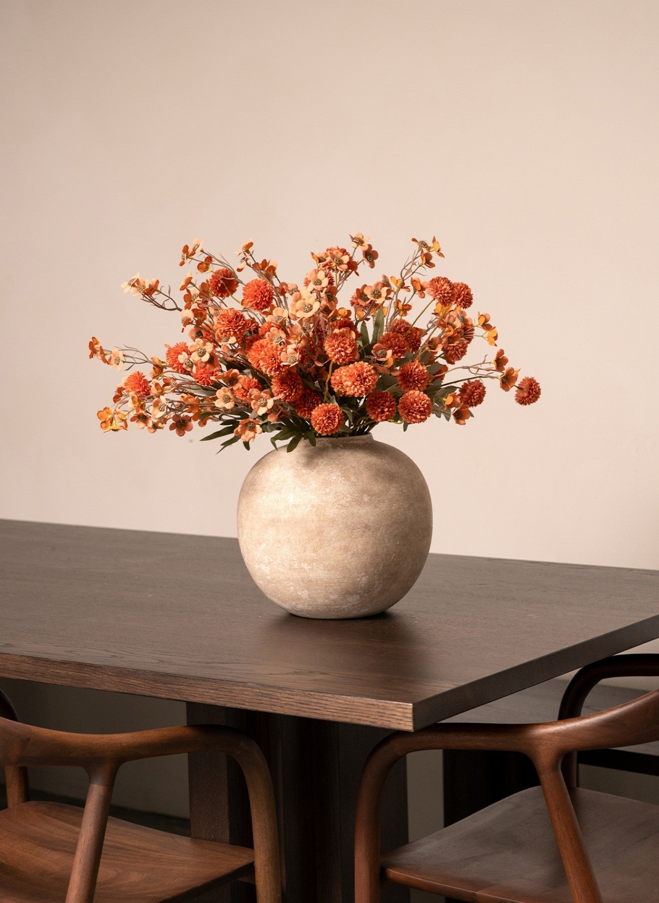 Wachs-Arrangement - Terrakotta