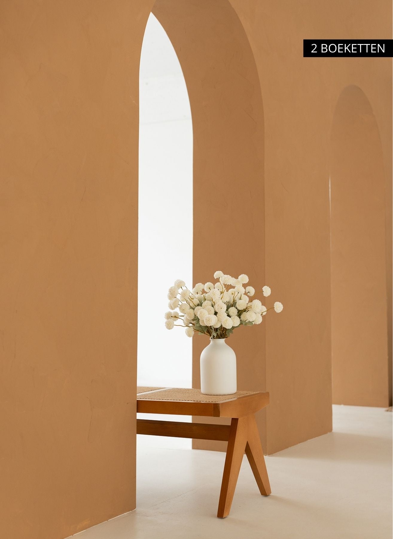 Seiden Kiku Blumen - Weiß