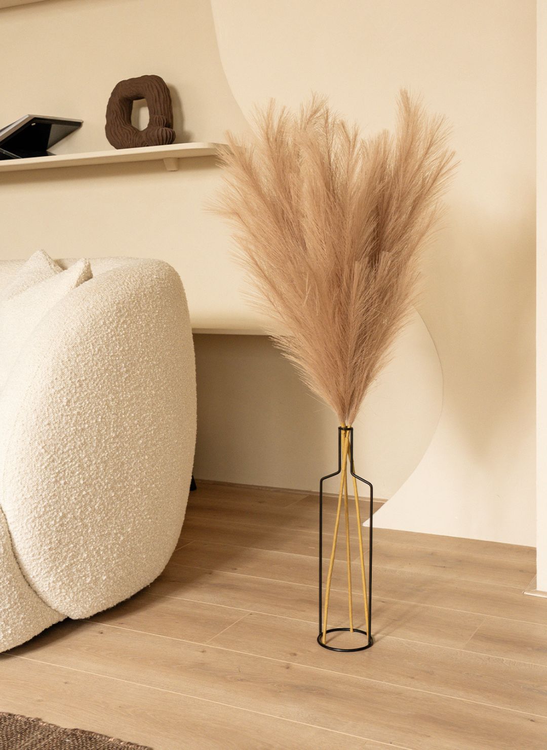 Faux Pampas 110 cm (3 Stiele) - Naturbraun