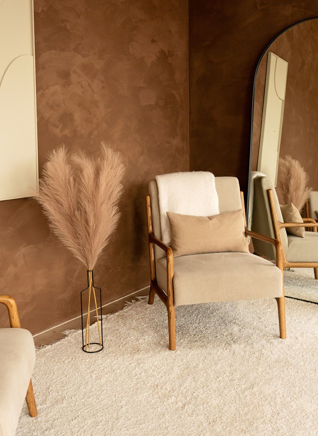 Faux Pampas 110 cm (3 Stiele) - Naturbraun